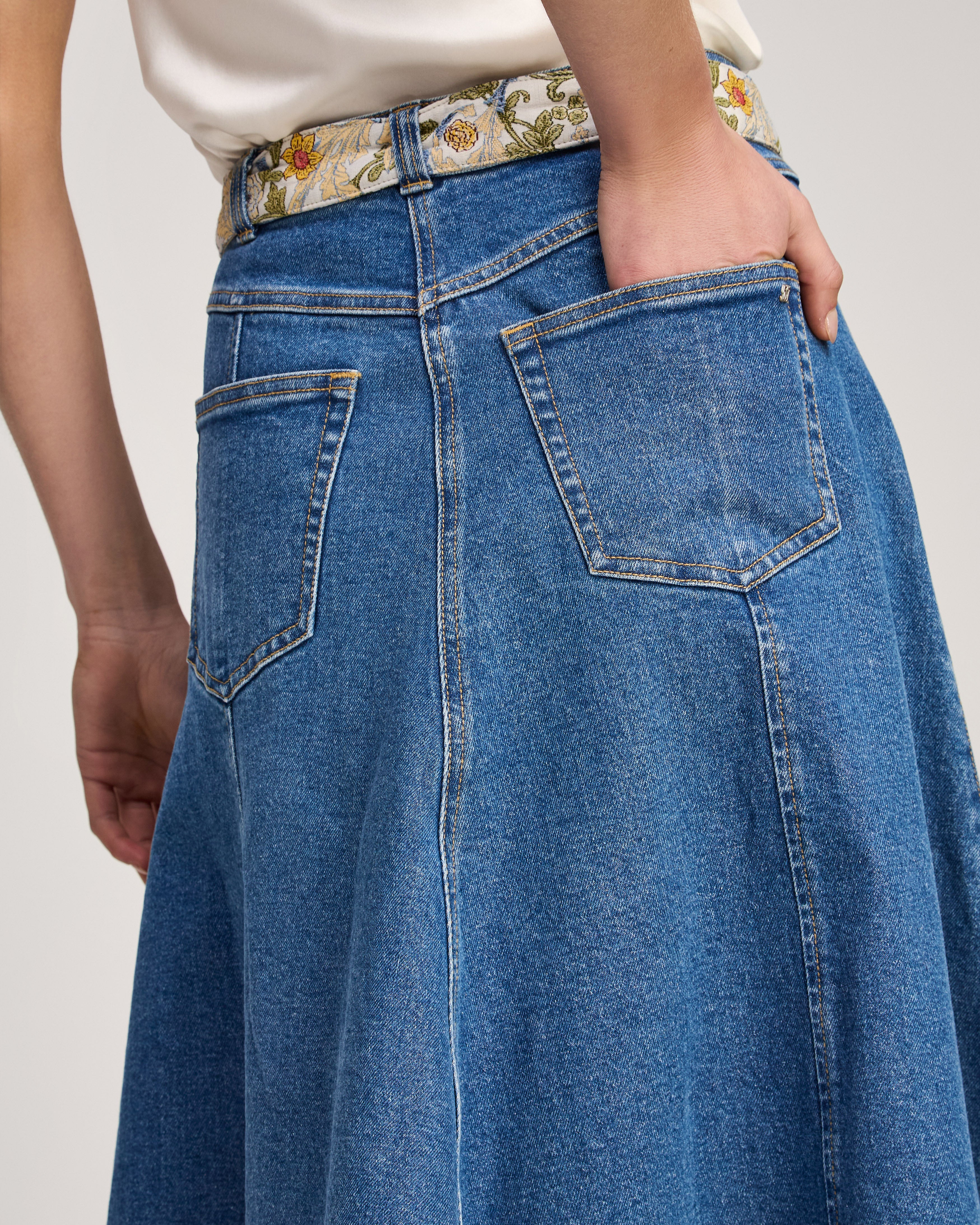 Long Benji Jean Skirt