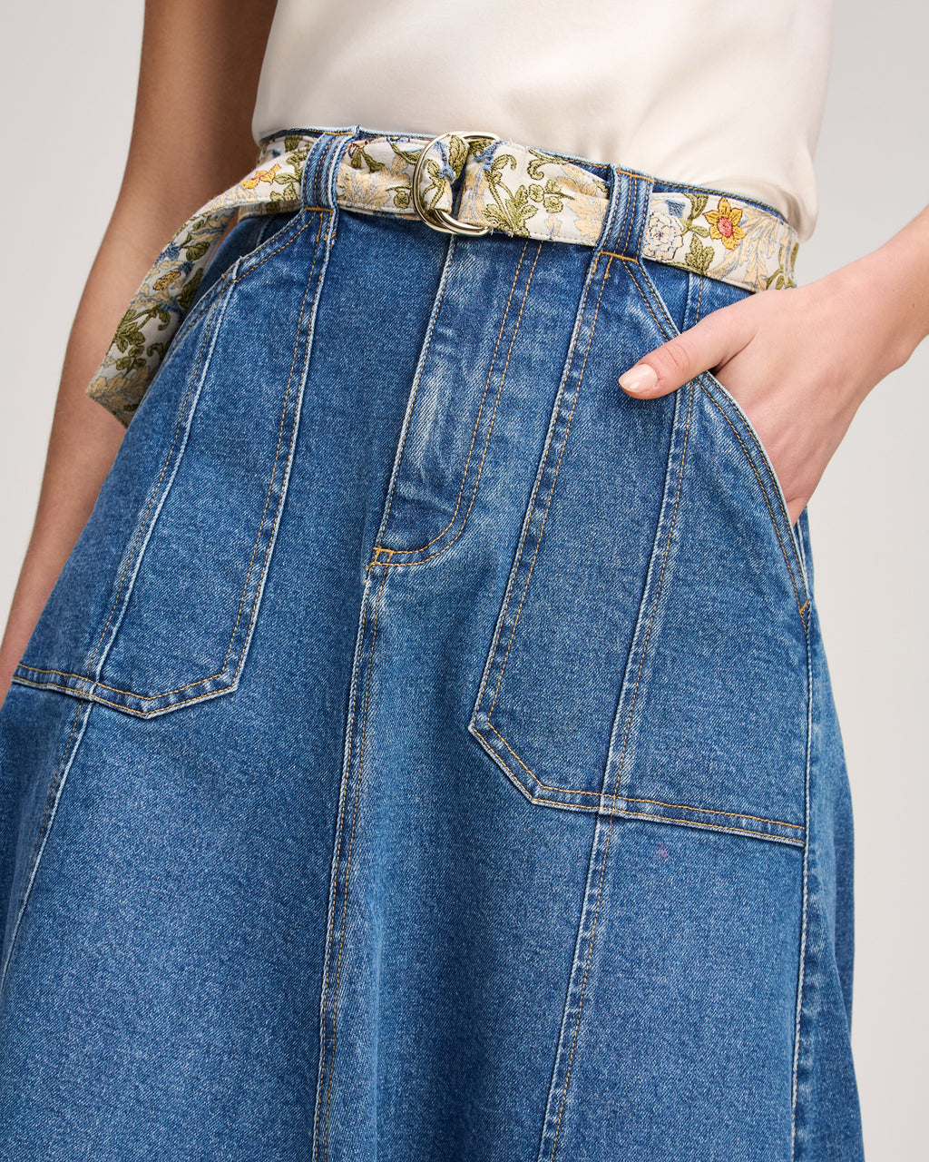 Long Benji Jean Skirt