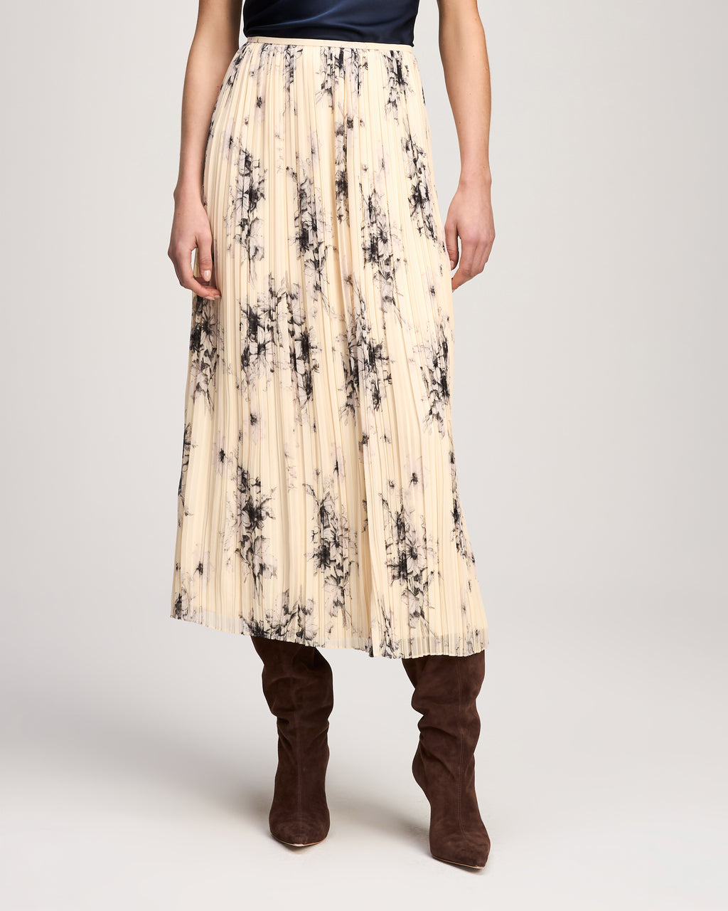 Handsketched Floral Delaine Skirt