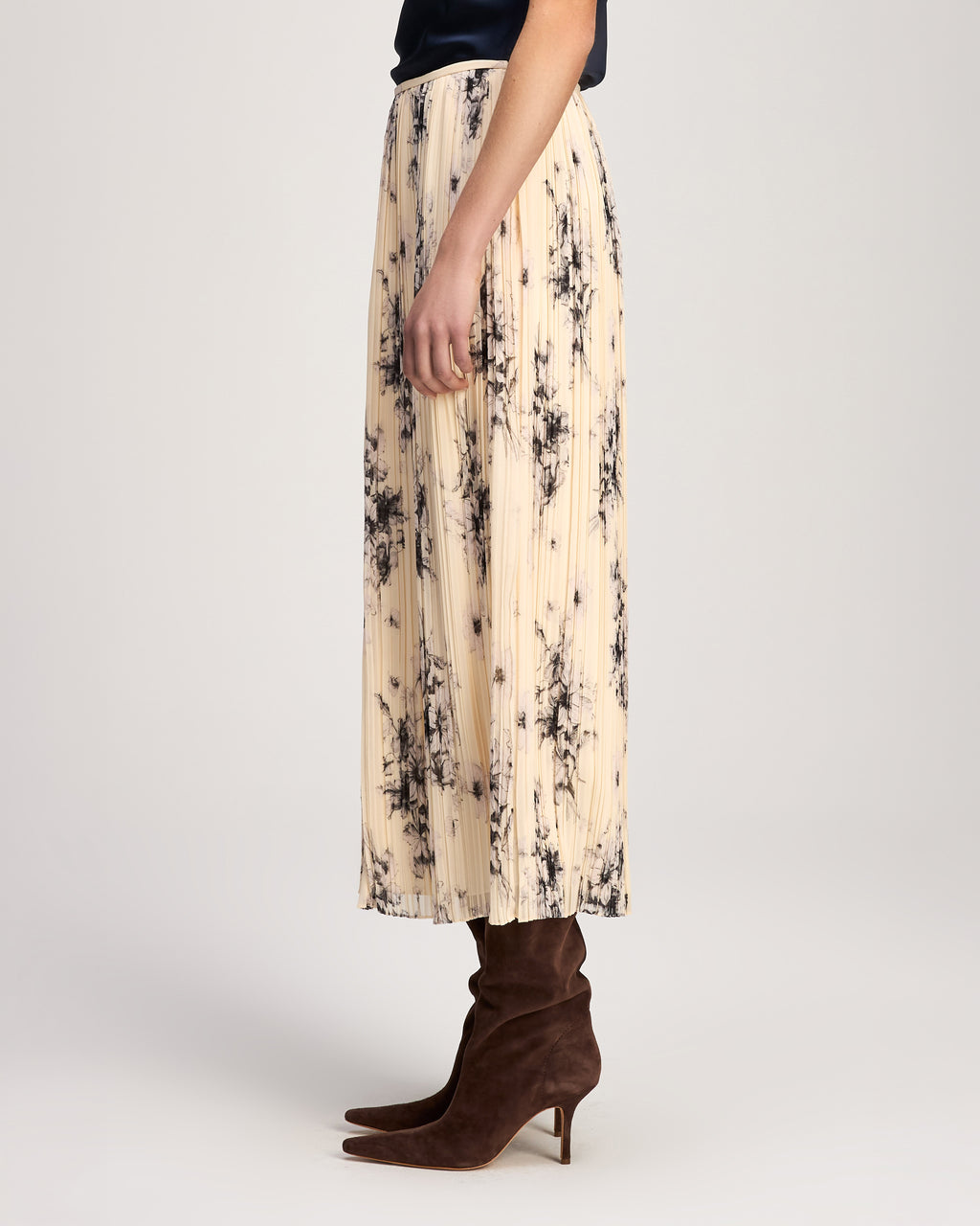 Handsketched Floral Delaine Skirt