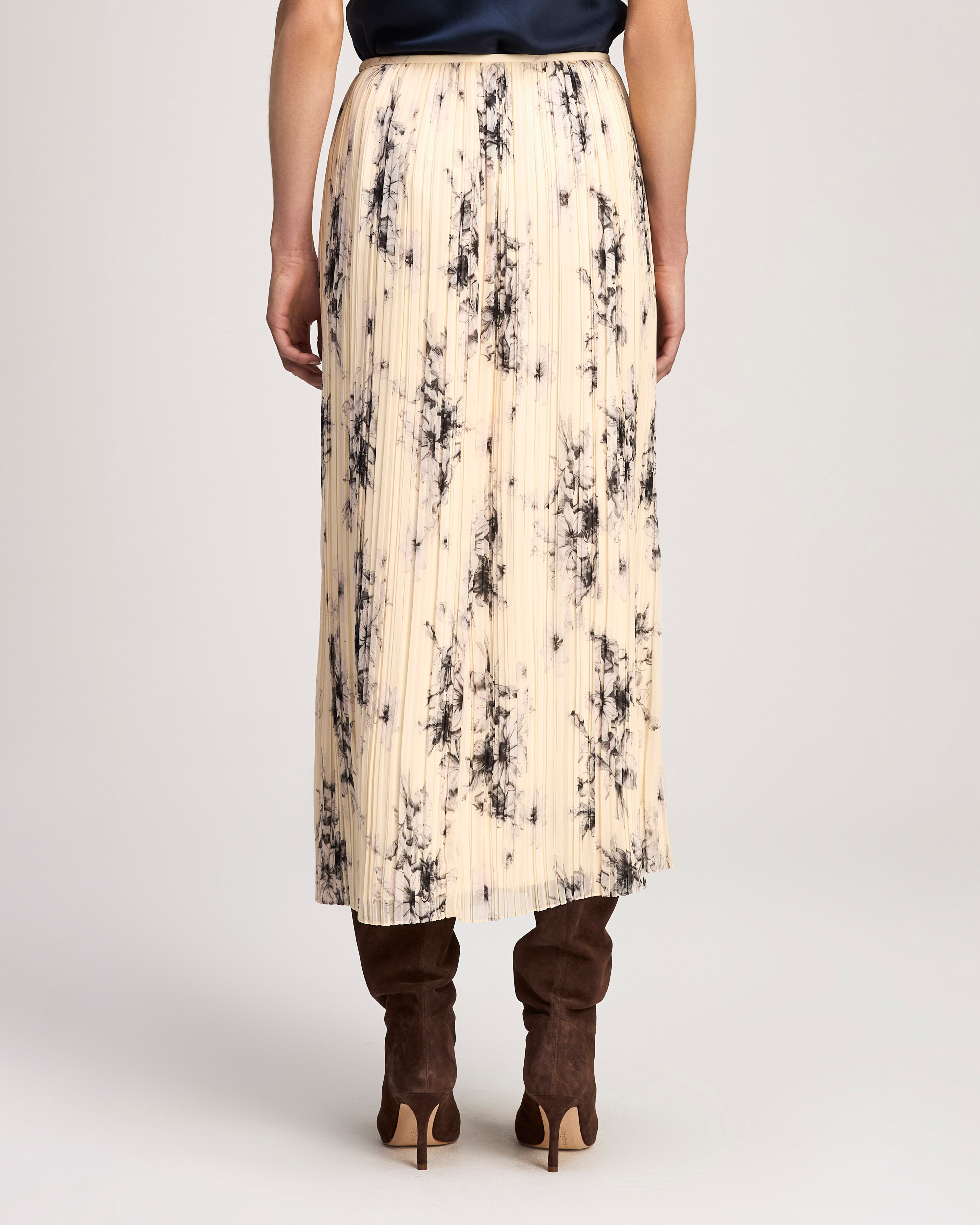 Handsketched Floral Delaine Skirt