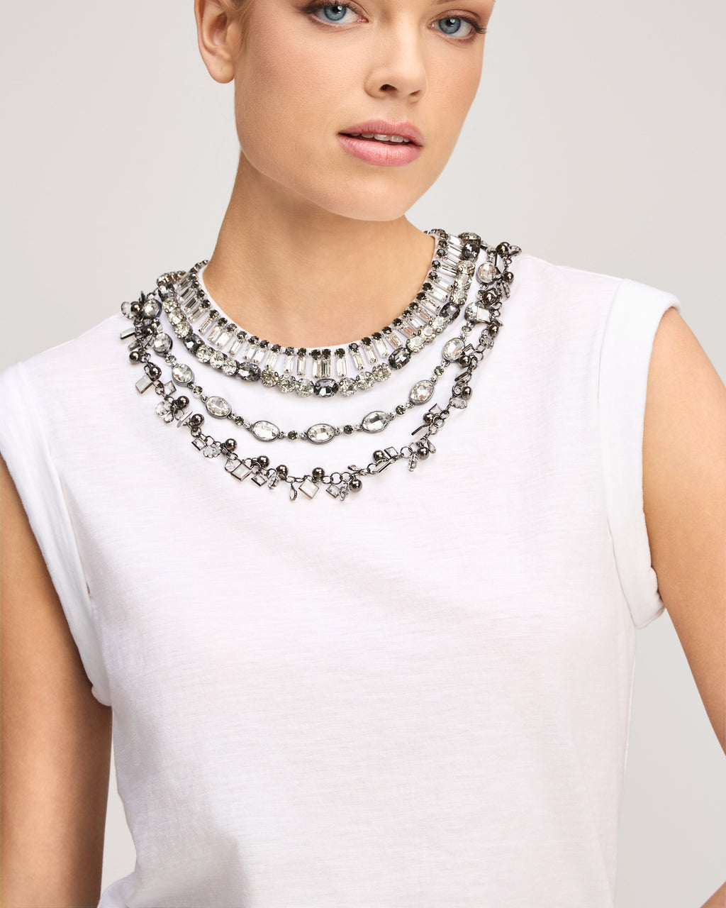 Chunky Layered Necklace Bella Tee