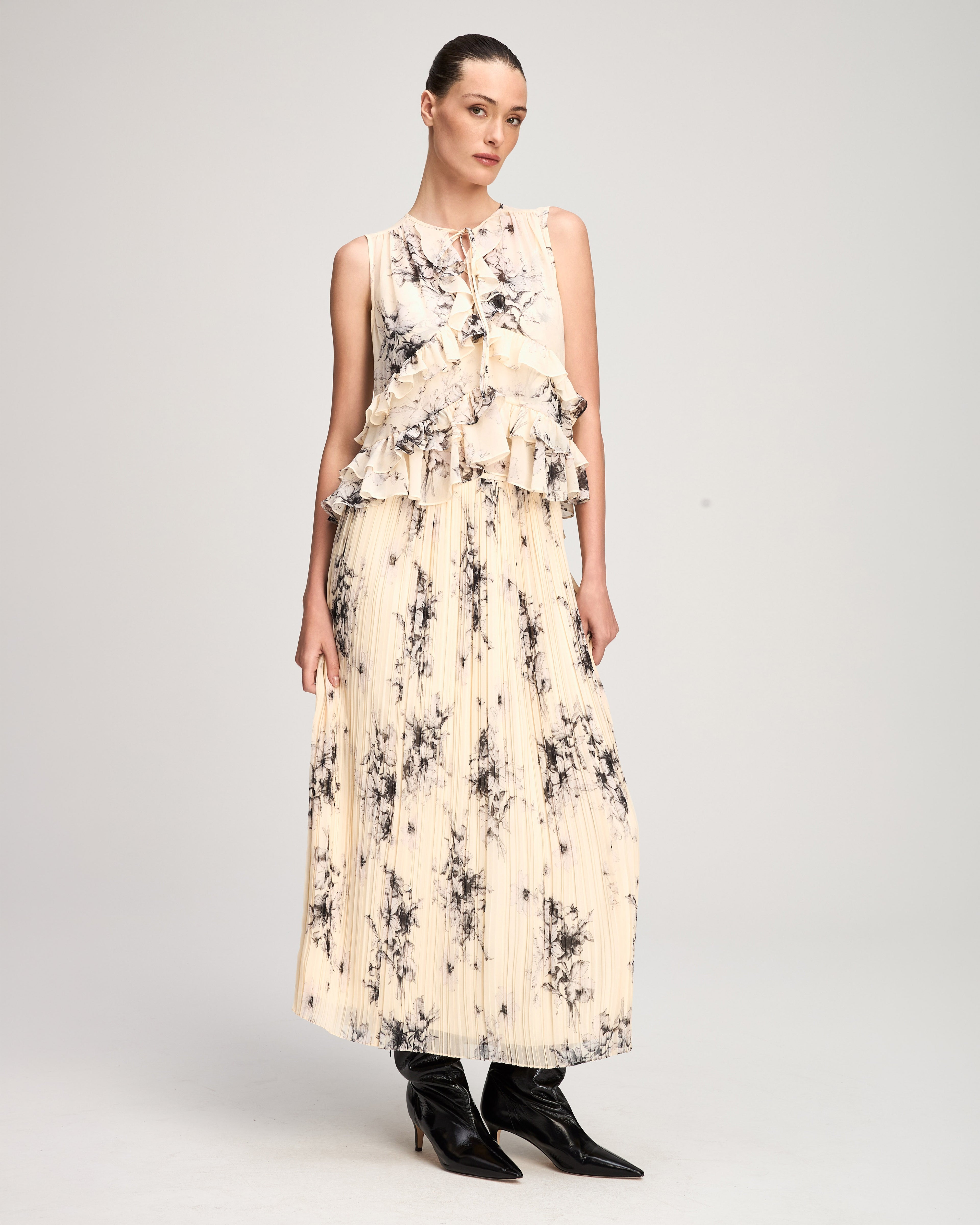 Handsketched Floral Ariette Top