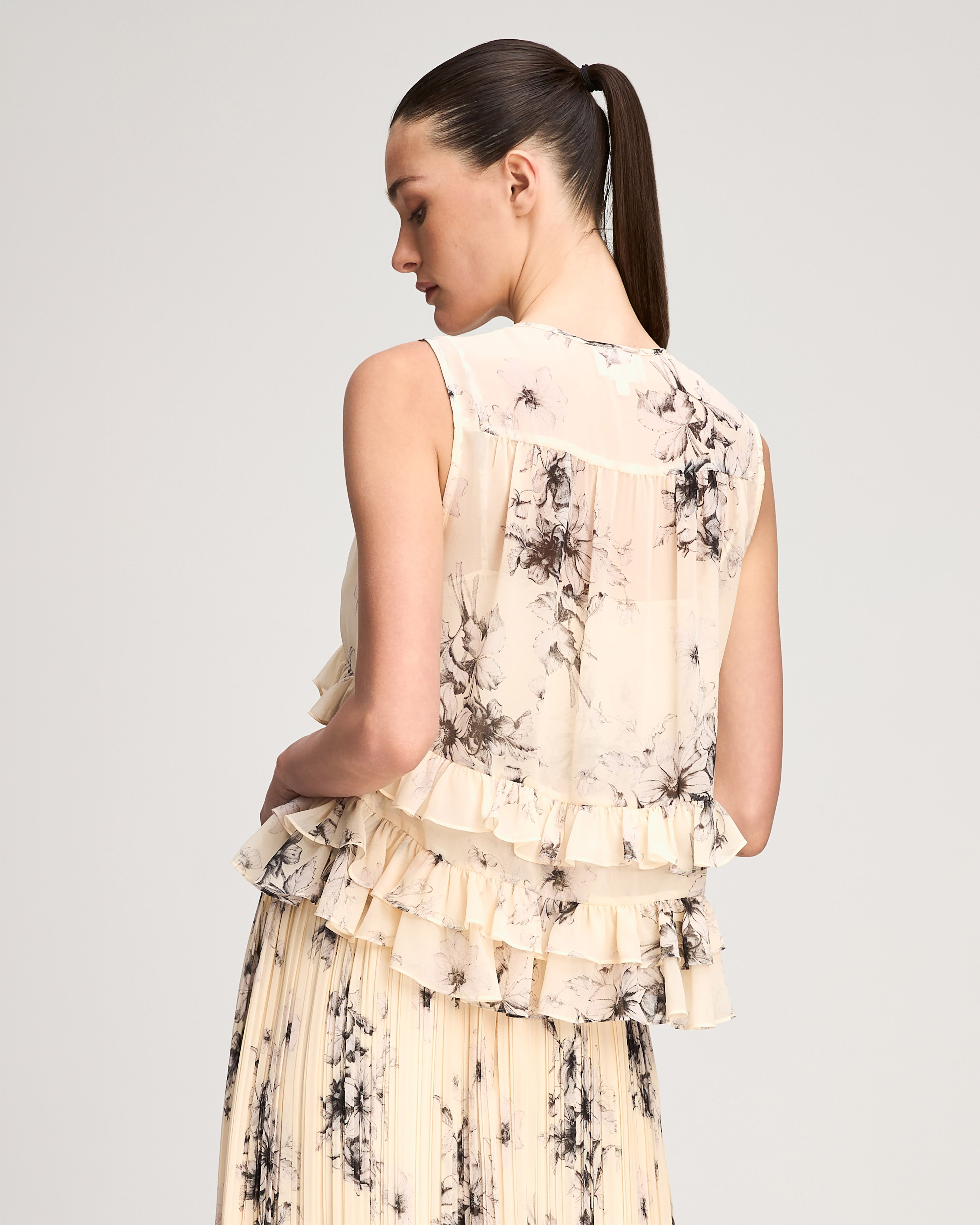 Handsketched Floral Ariette Top