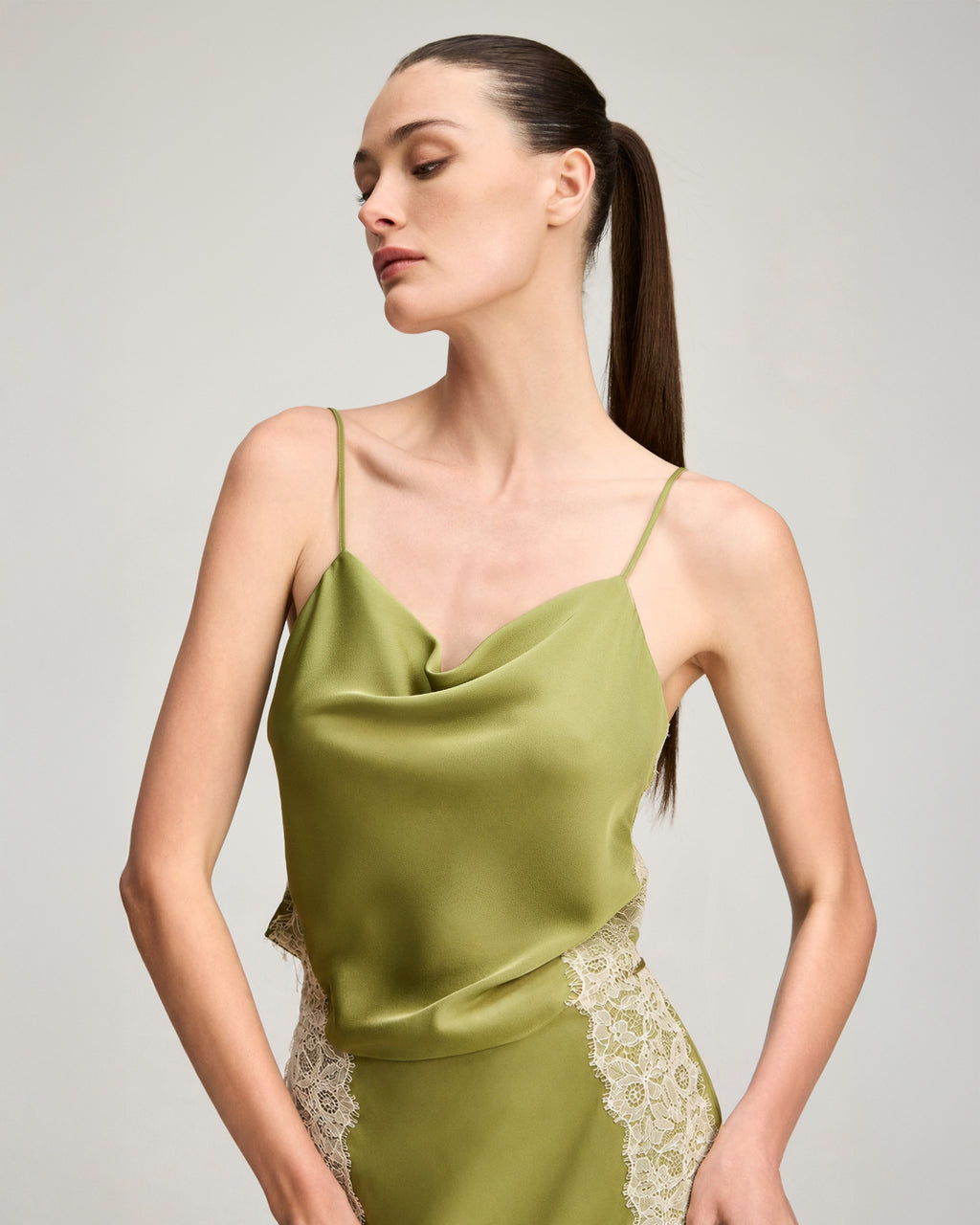 Esme Satin Lace Petit Marta Cami