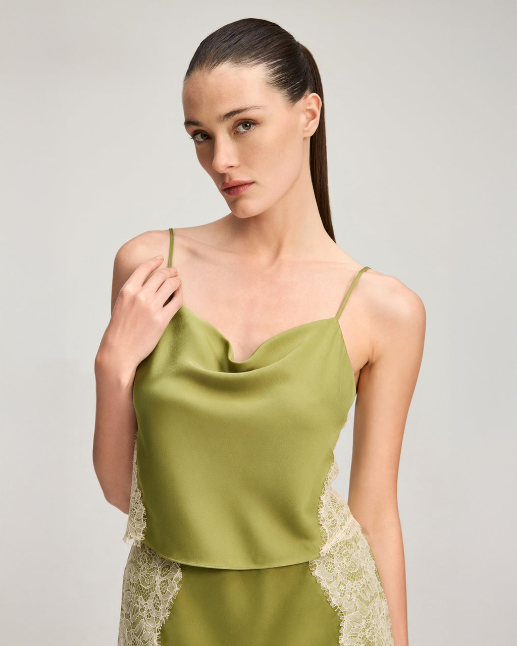 Esme Satin Lace Petit Marta Cami