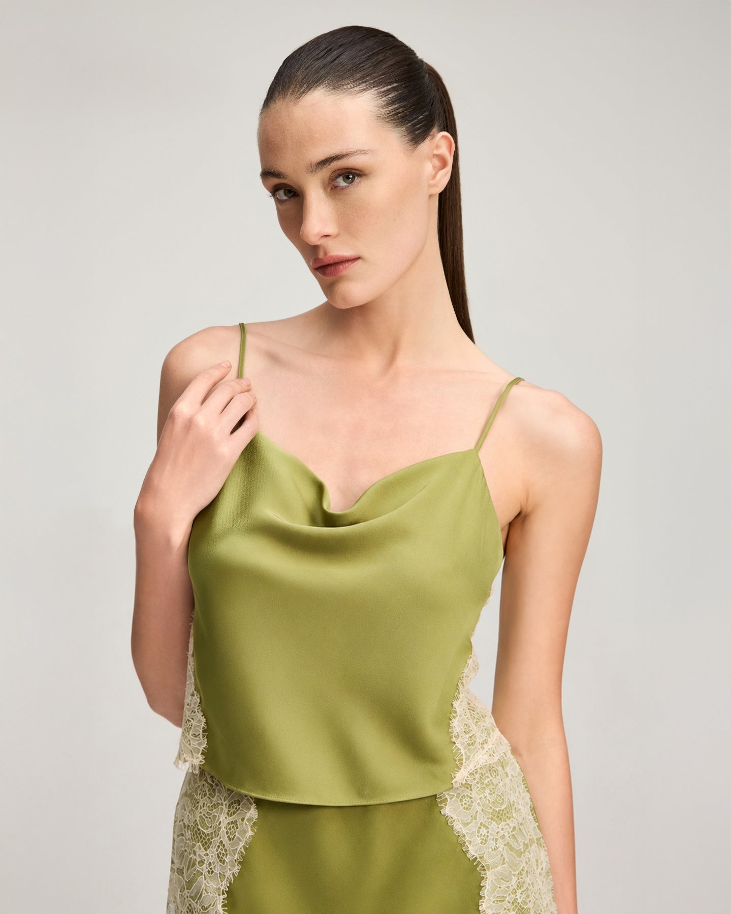 Esme Satin Lace Petit Marta Cami