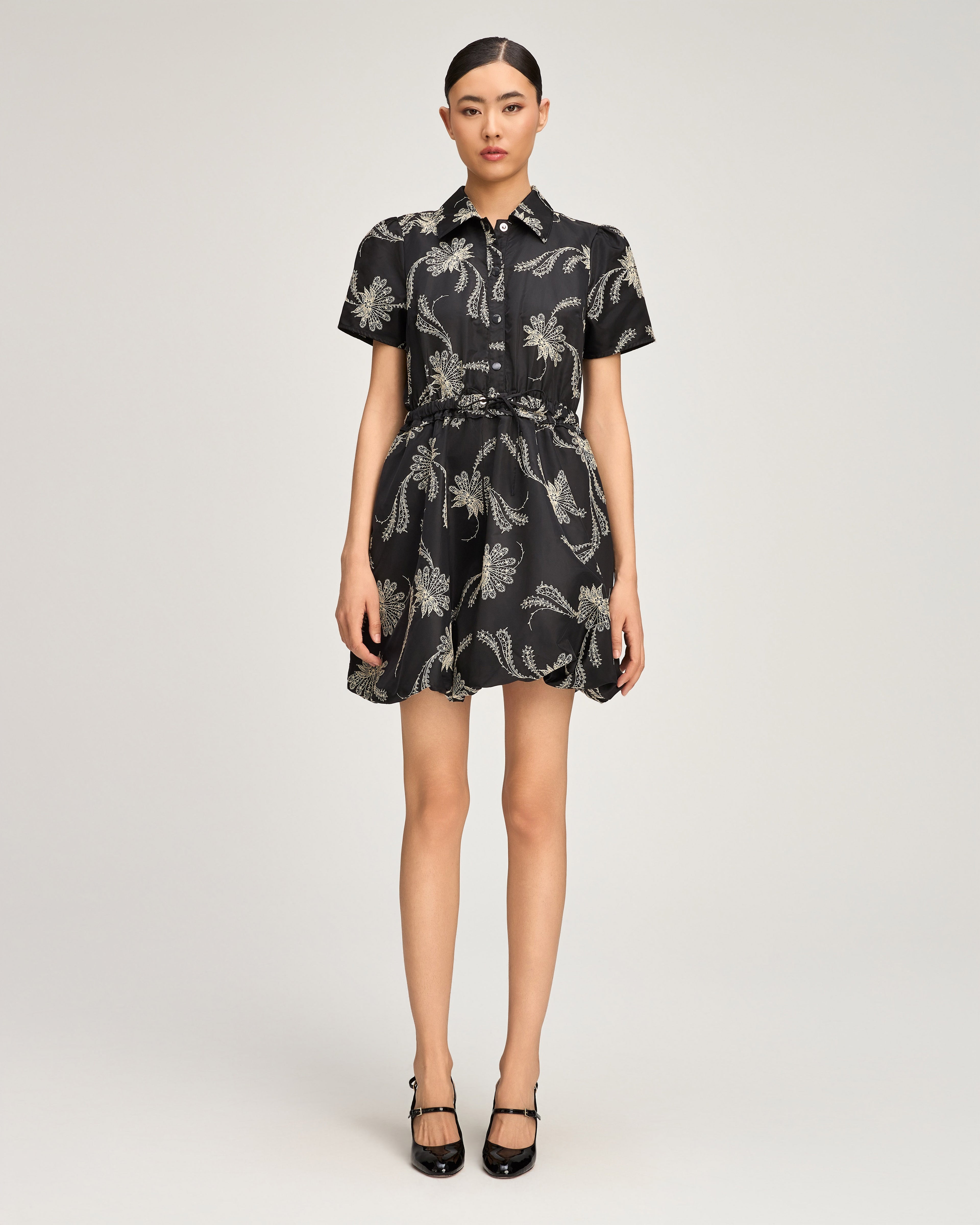 Paisley Fan Embroidered Ophelie Dress