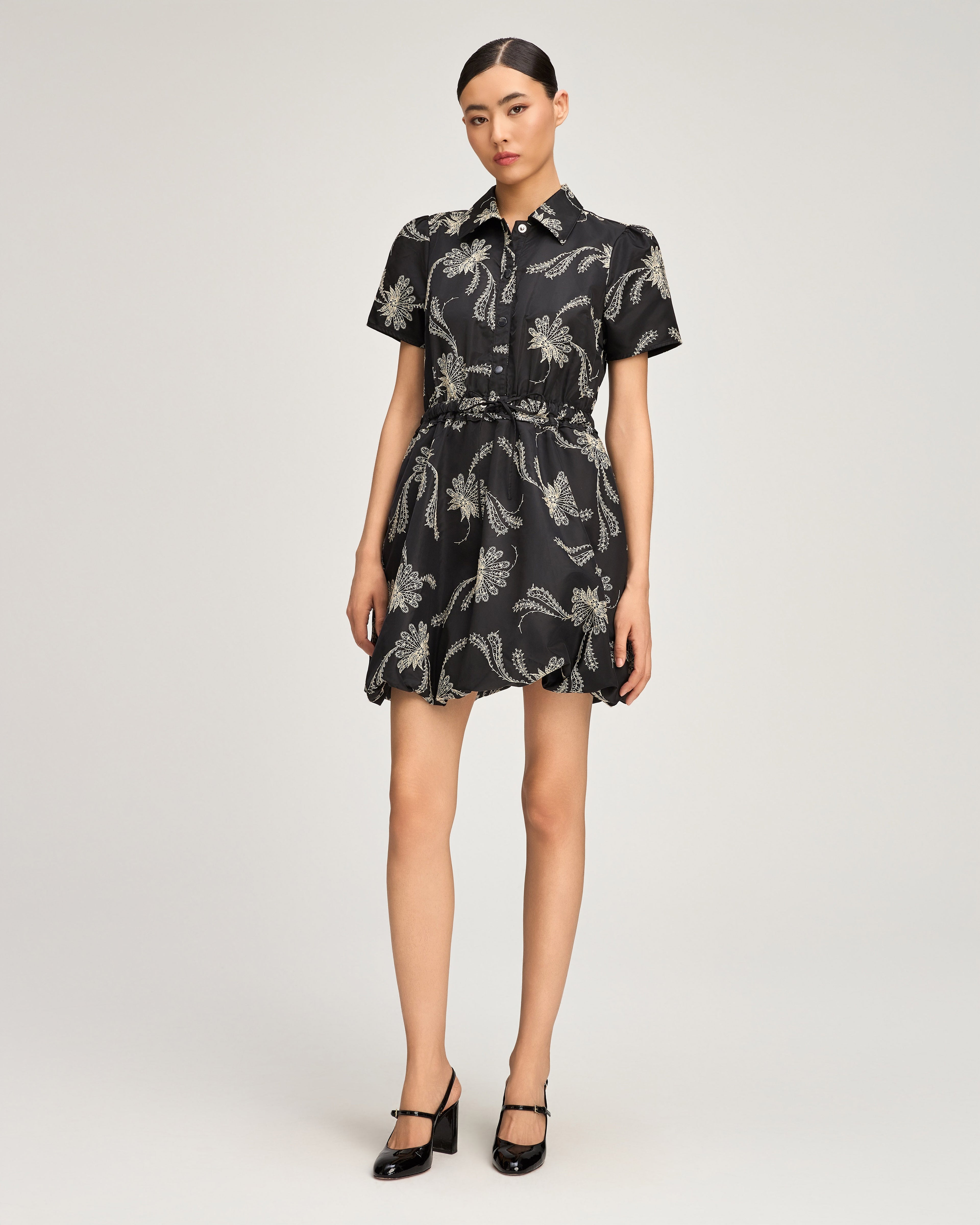 Paisley Fan Embroidered Ophelie Dress