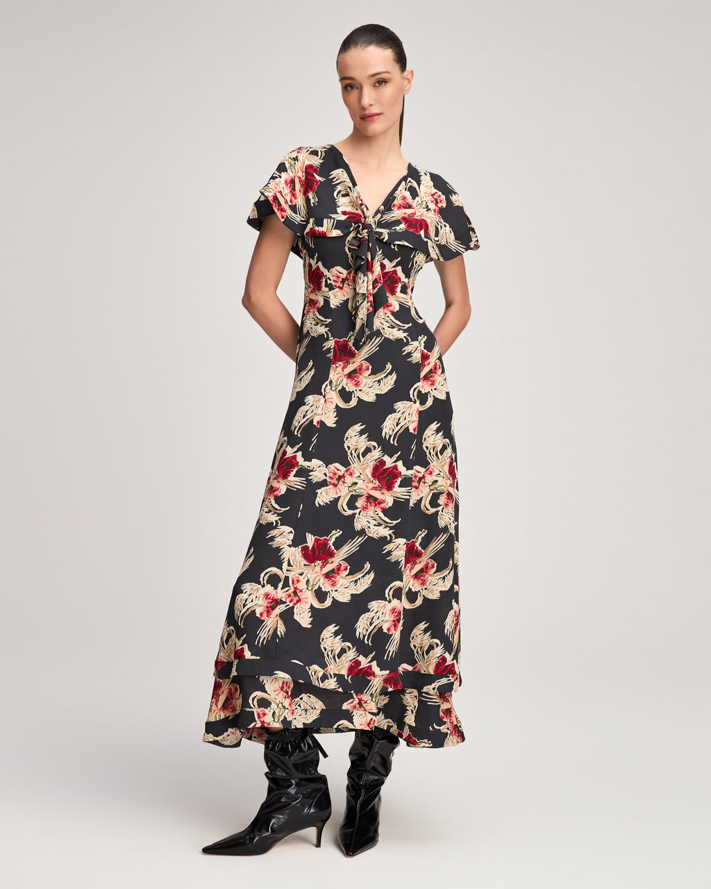 Wilted Poppy Antonetta Dress