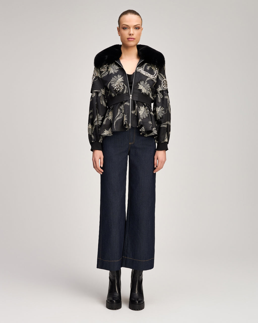 Paisley Fan Embroidered Armelle Jacket