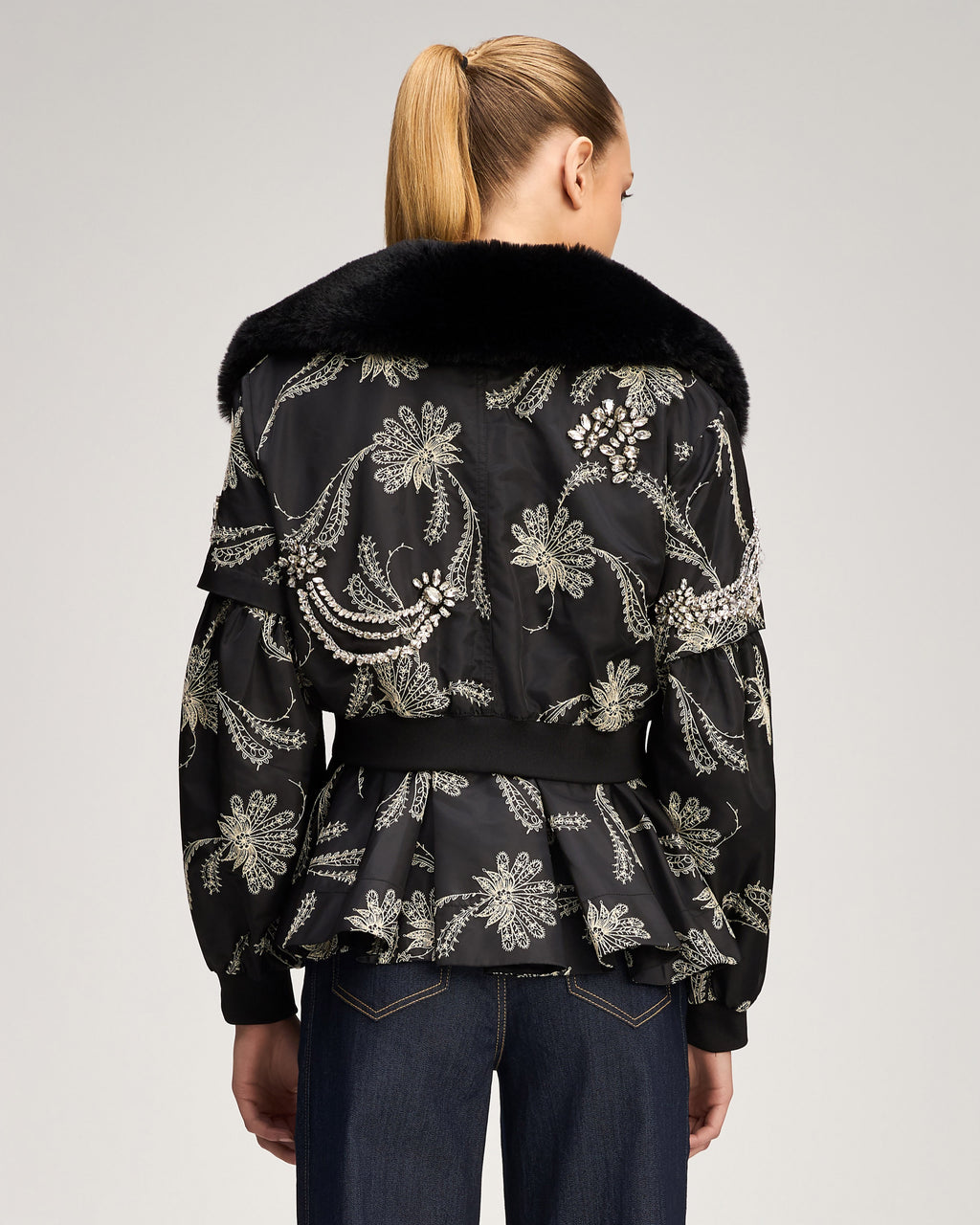 Paisley Fan Embroidered Armelle Jacket
