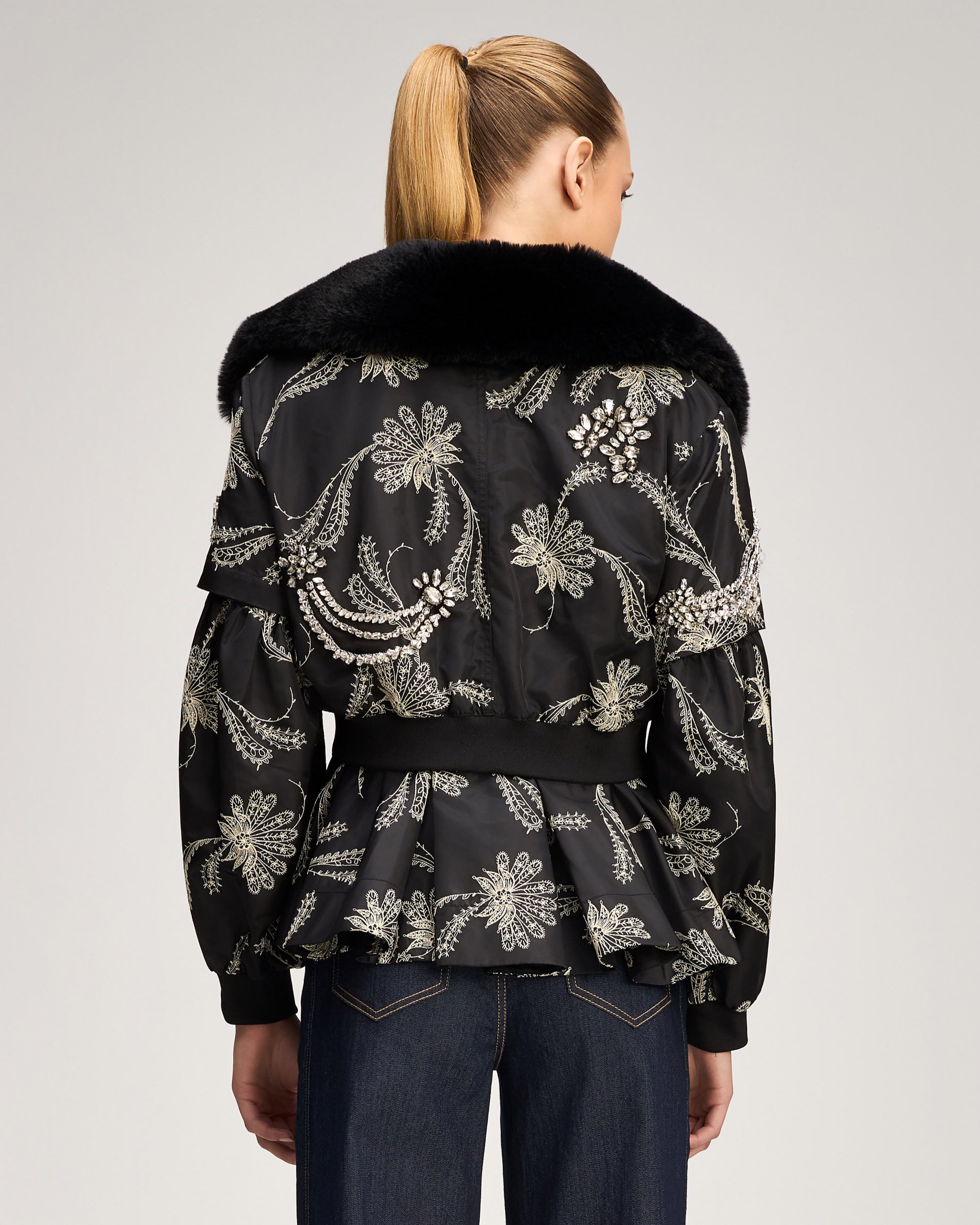 Paisley Fan Embroidered Armelle Jacket