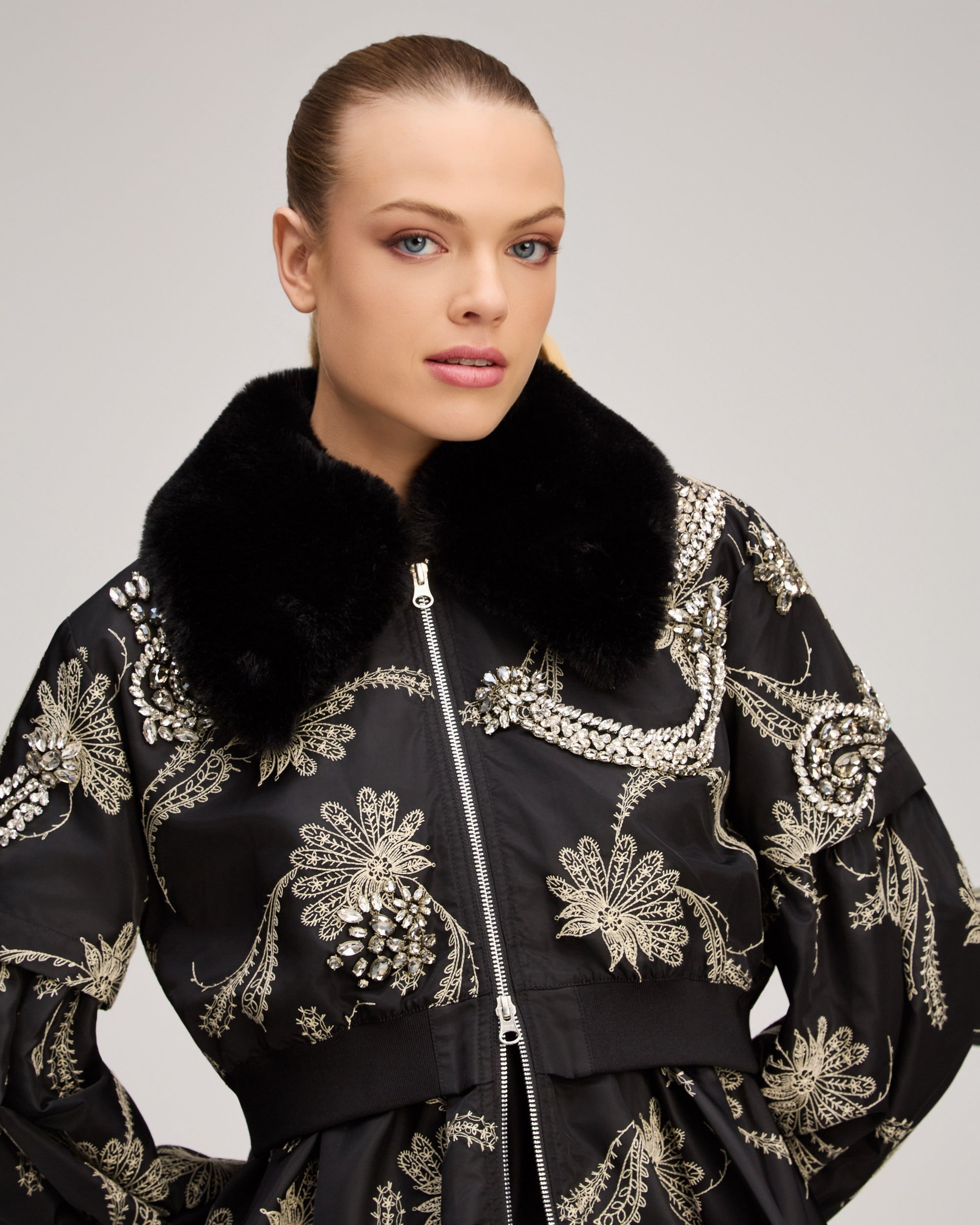Paisley Fan Embroidered Armelle Jacket
