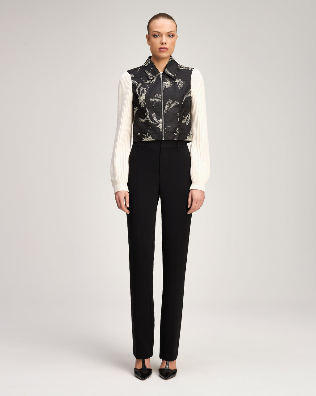 Paisley Fan Zip Front Ciara Jacket