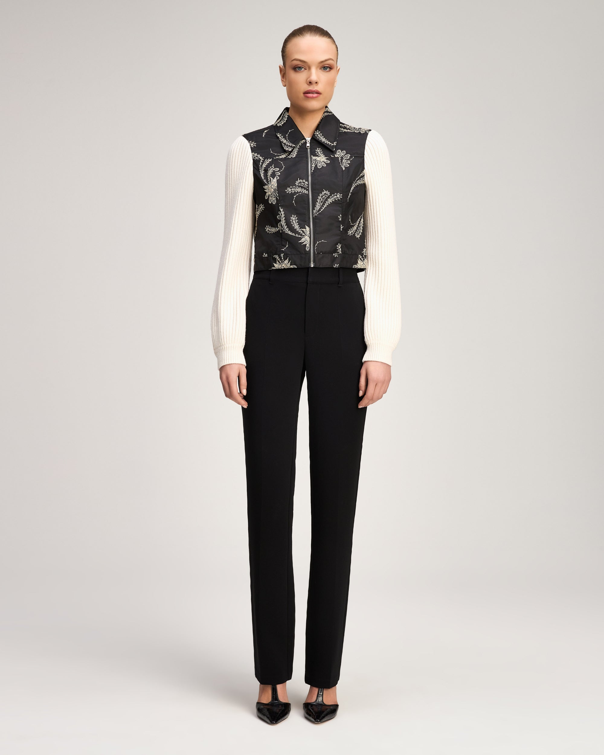 Paisley Fan Zip Front Ciara Jacket