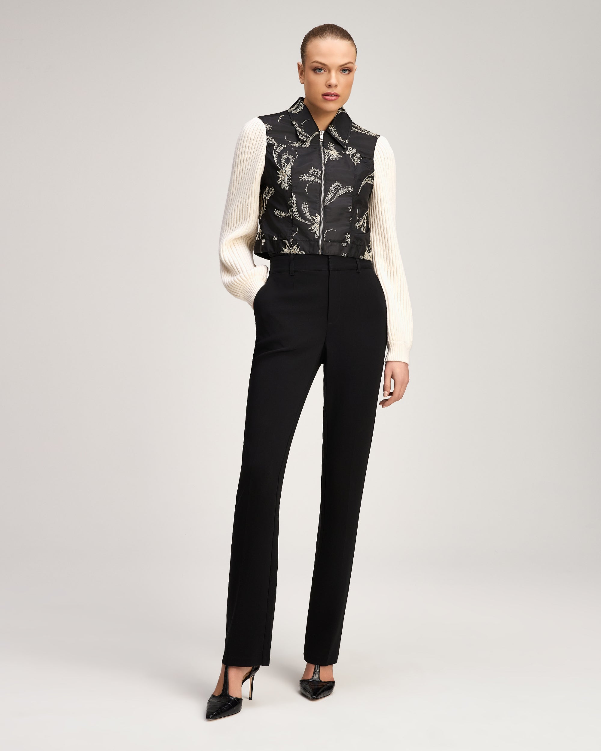 Paisley Fan Zip Front Ciara Jacket