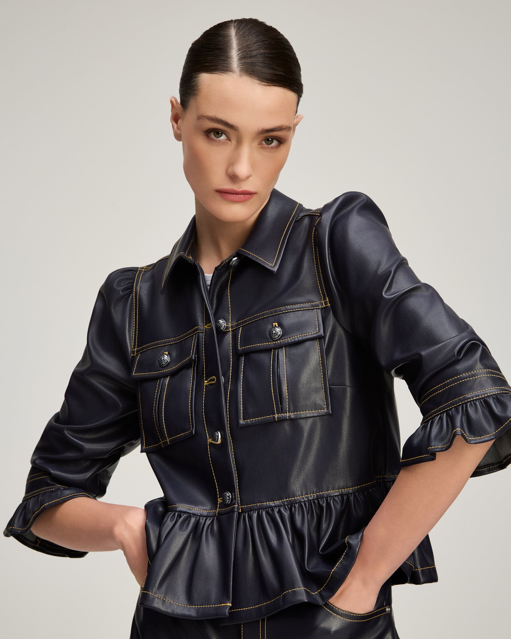 Lite Vegan Leather Delanie Jacket