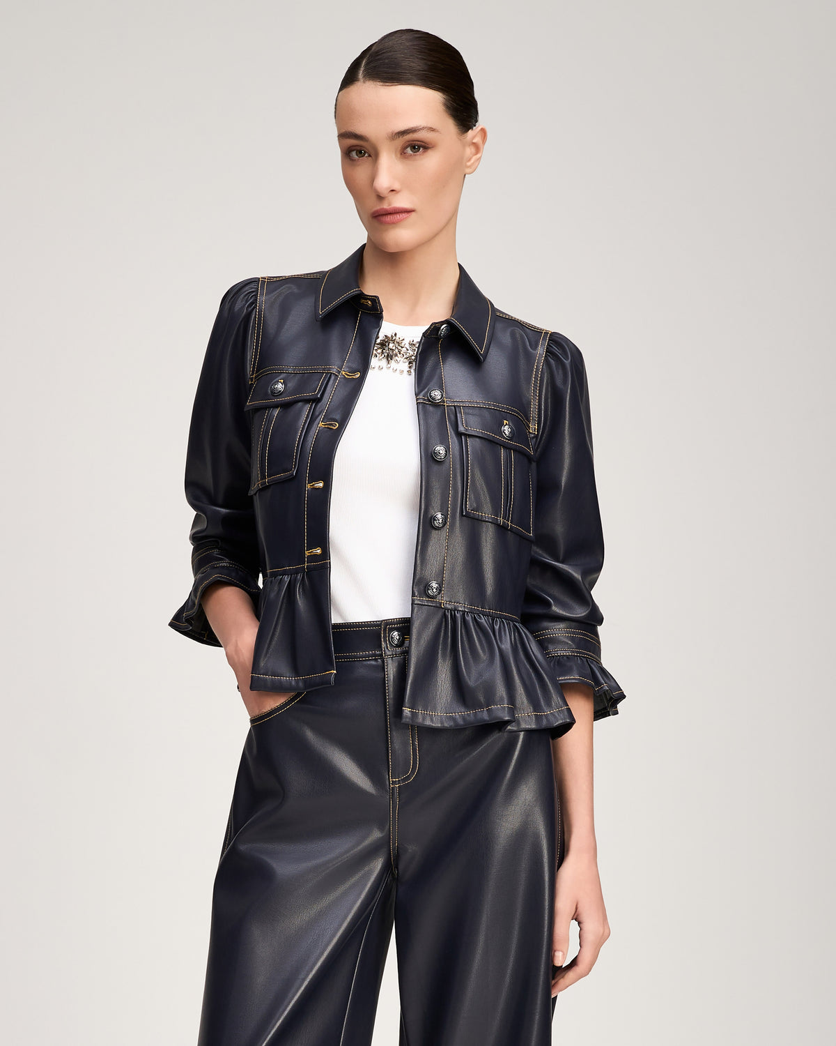 Lite Vegan Leather Delanie Jacket