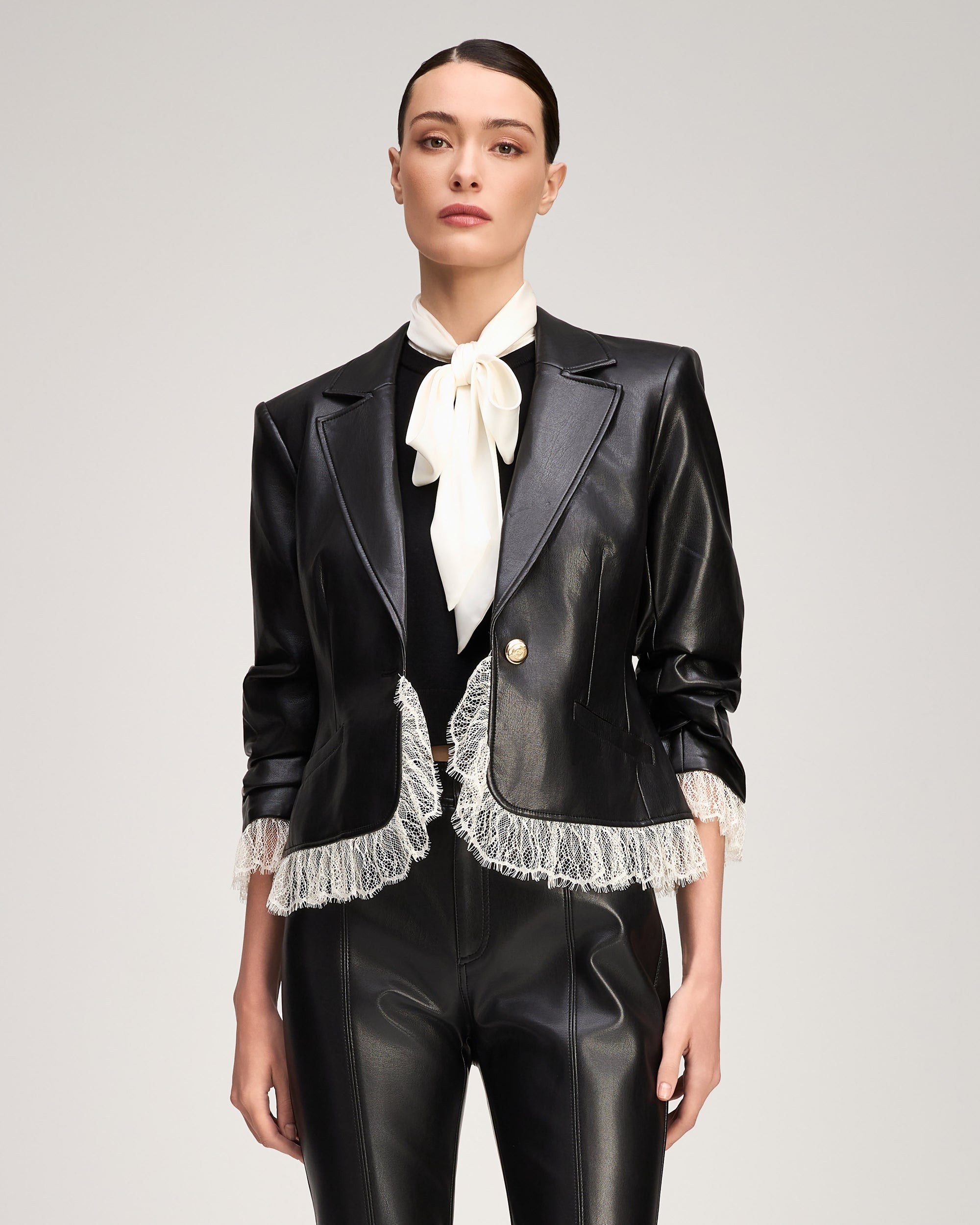 Vegan Leather Le Petit Roxie Blazer