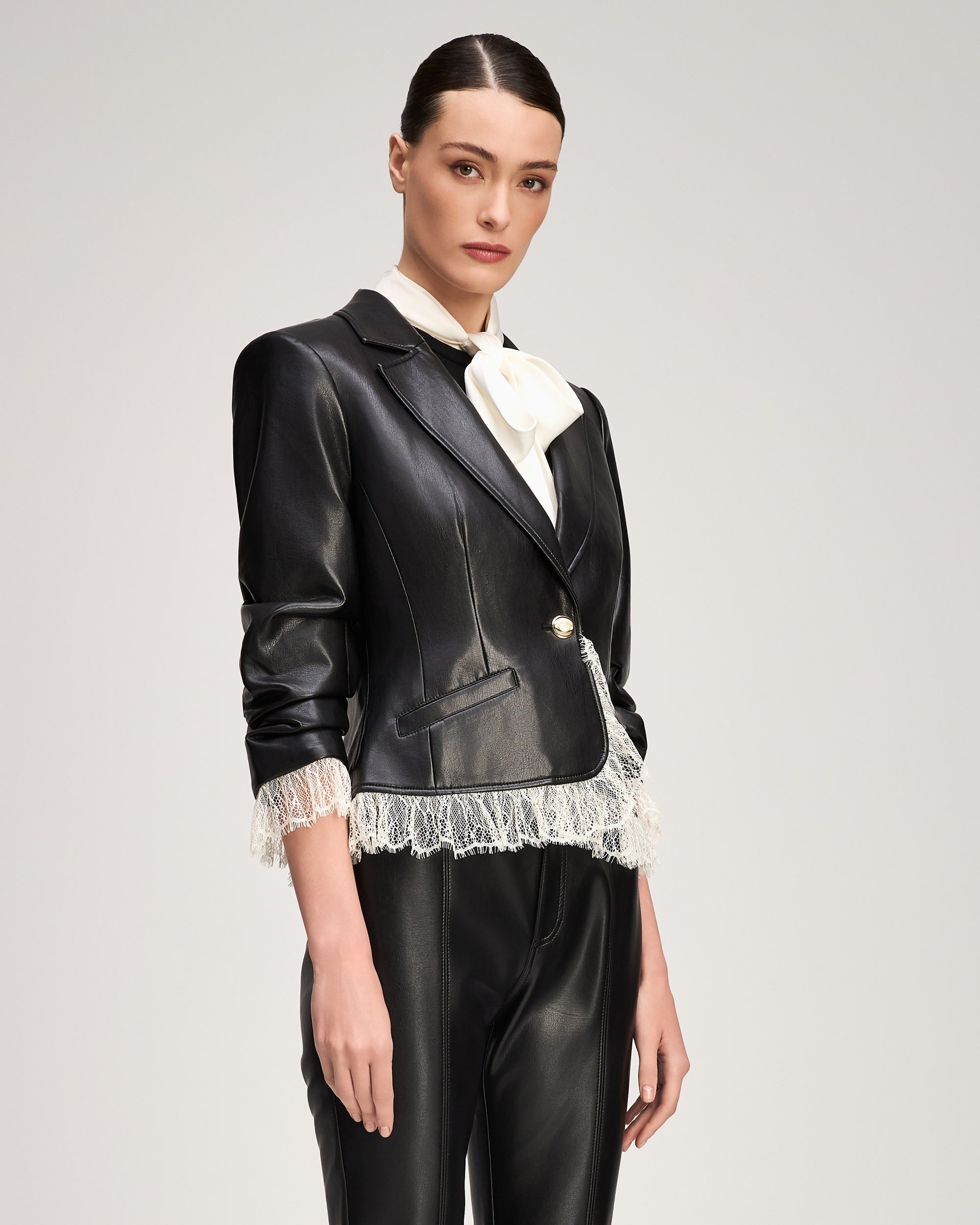 Vegan Leather Le Petit Roxie Blazer
