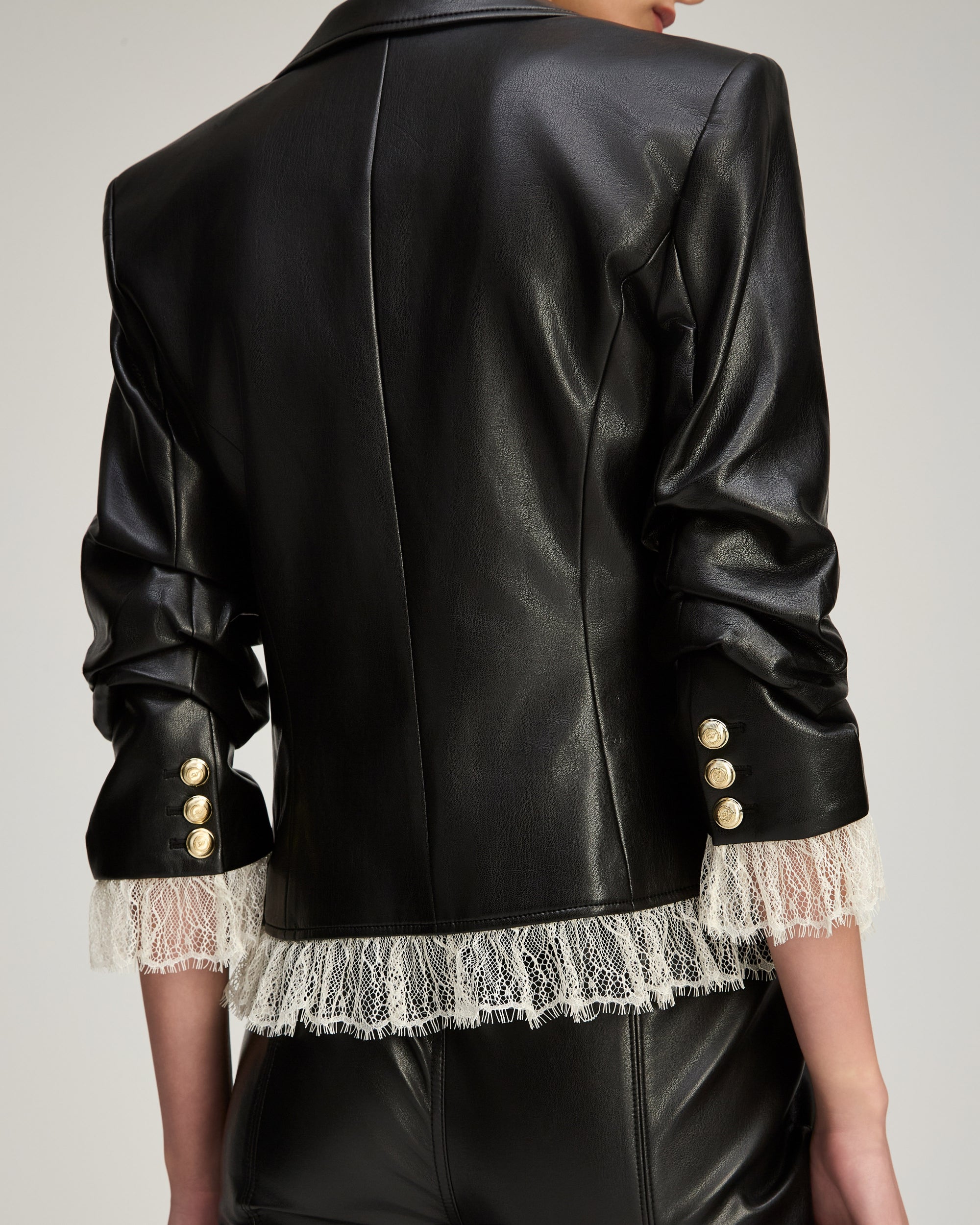 Vegan Leather Le Petit Roxie Blazer