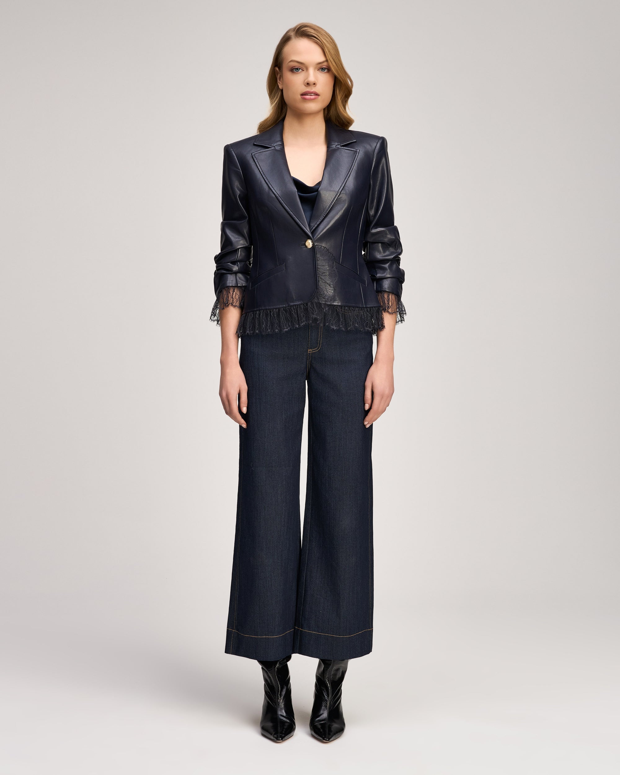 Vegan Leather Le Petit Roxie Blazer
