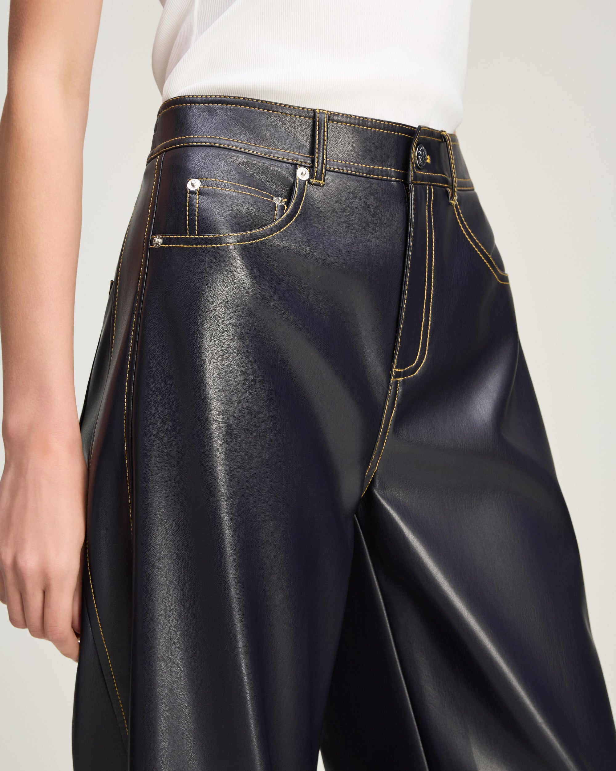 Vegan Leather Betsy Pant