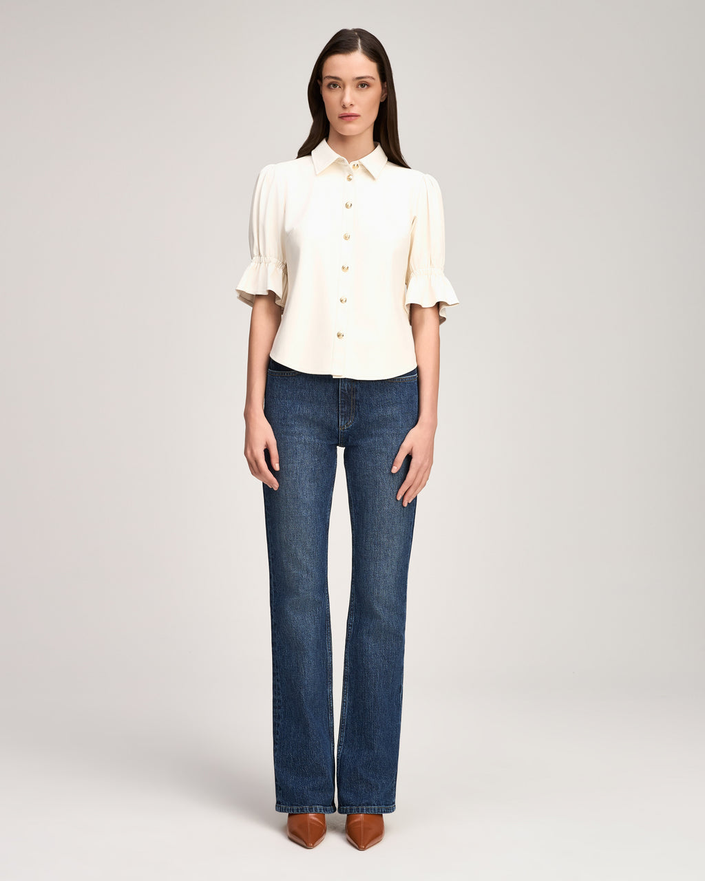 Lite Vegan Leather Fiona Top