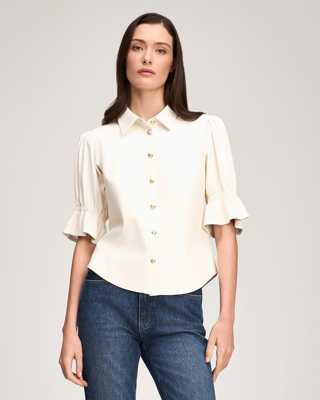Lite Vegan Leather Fiona Top