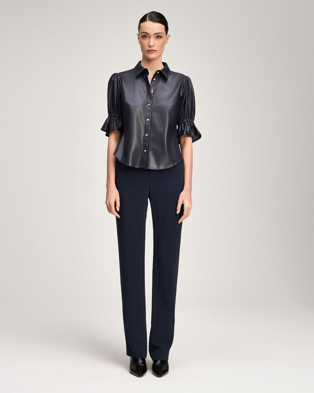 Lite Vegan Leather Fiona Top