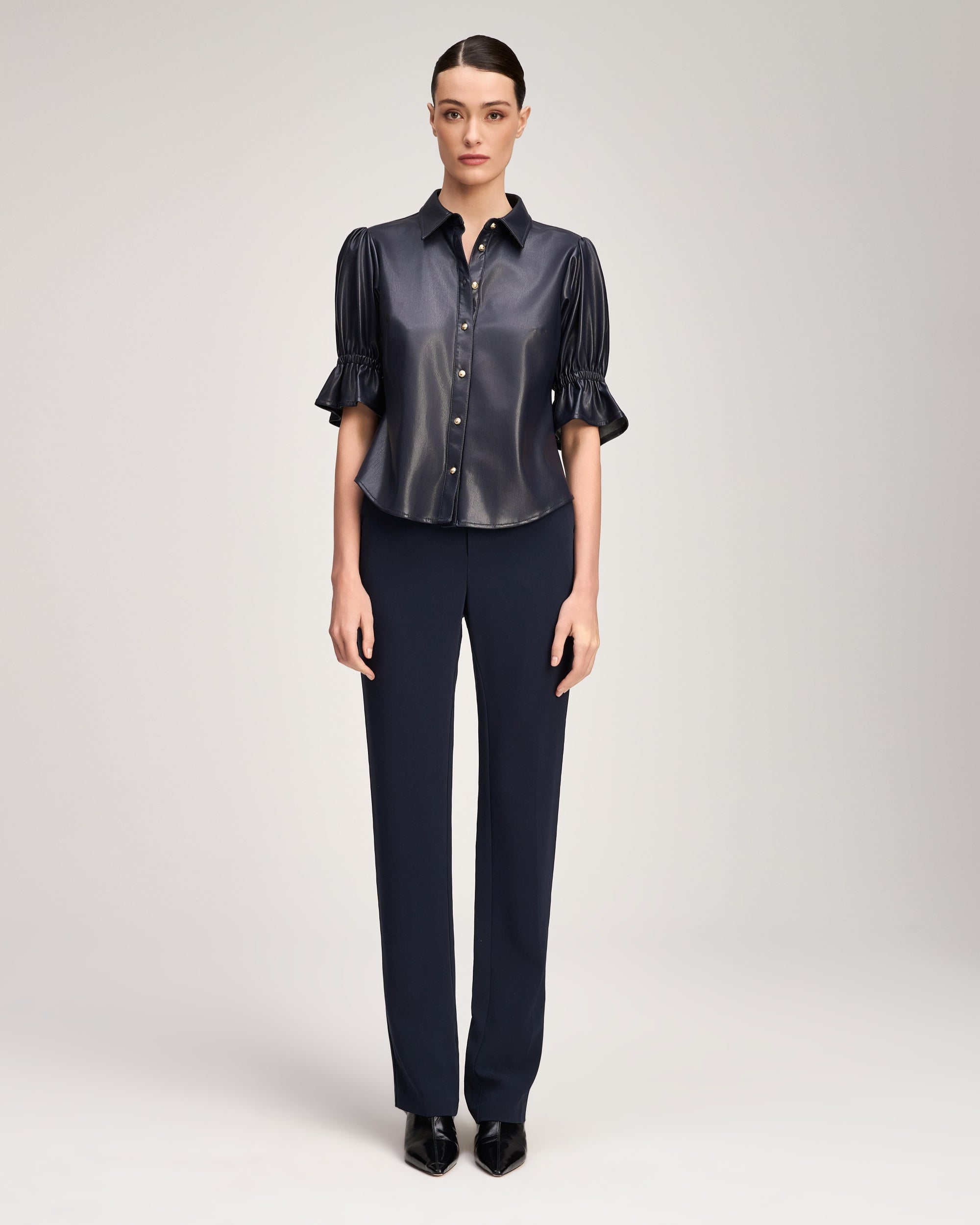 Lite Vegan Leather Fiona Top