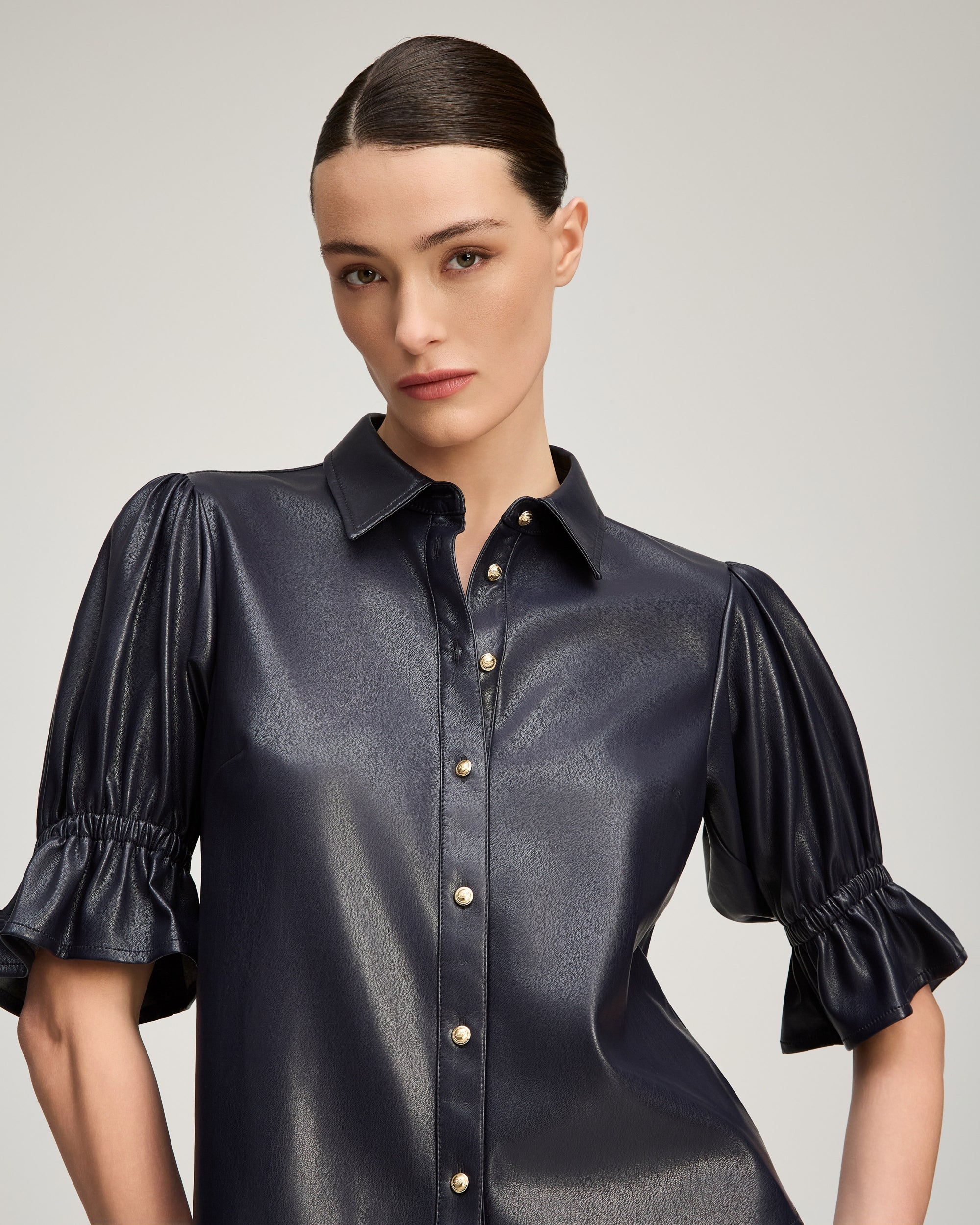 Lite Vegan Leather Fiona Top