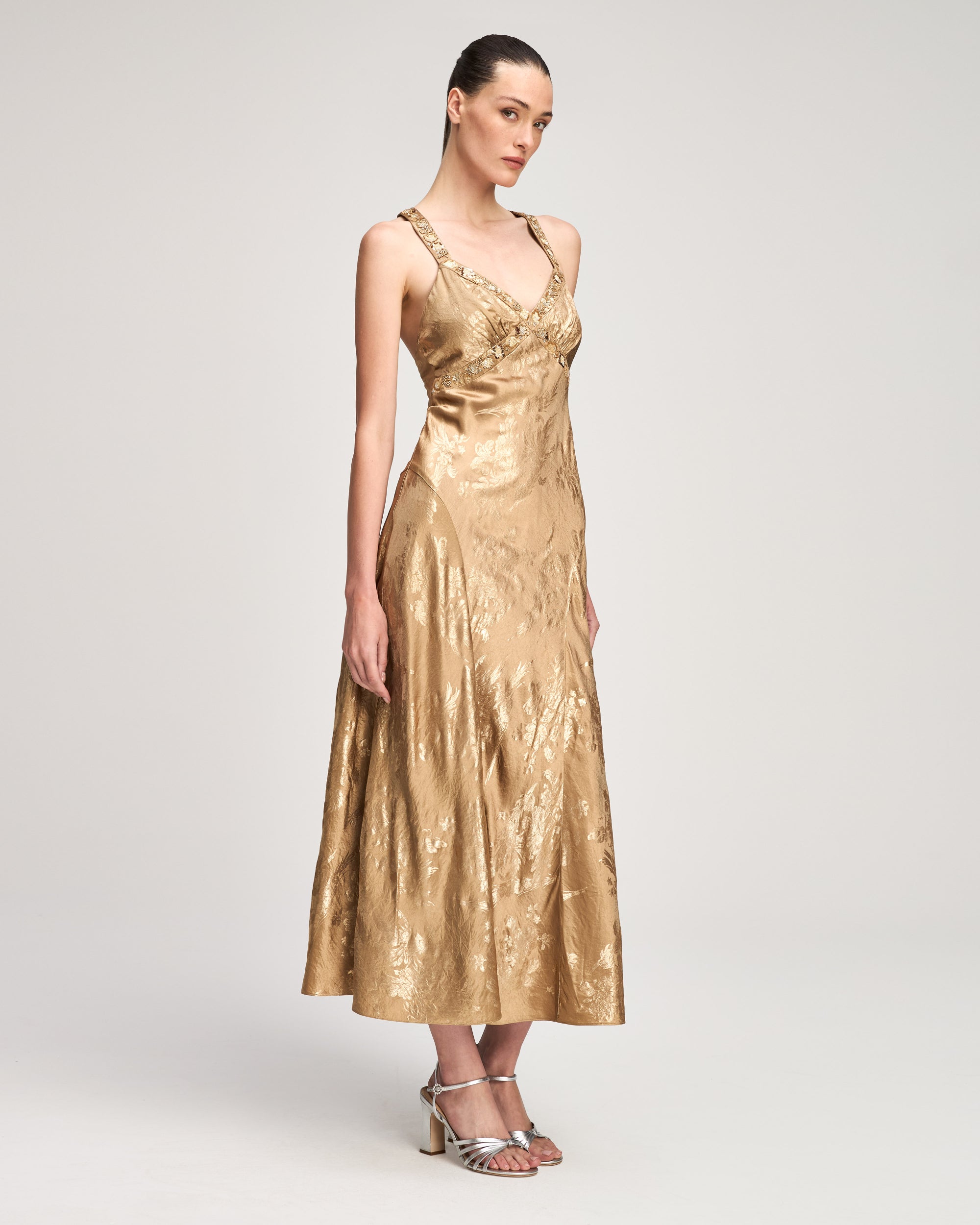 Gilded Peony Thalie Dress