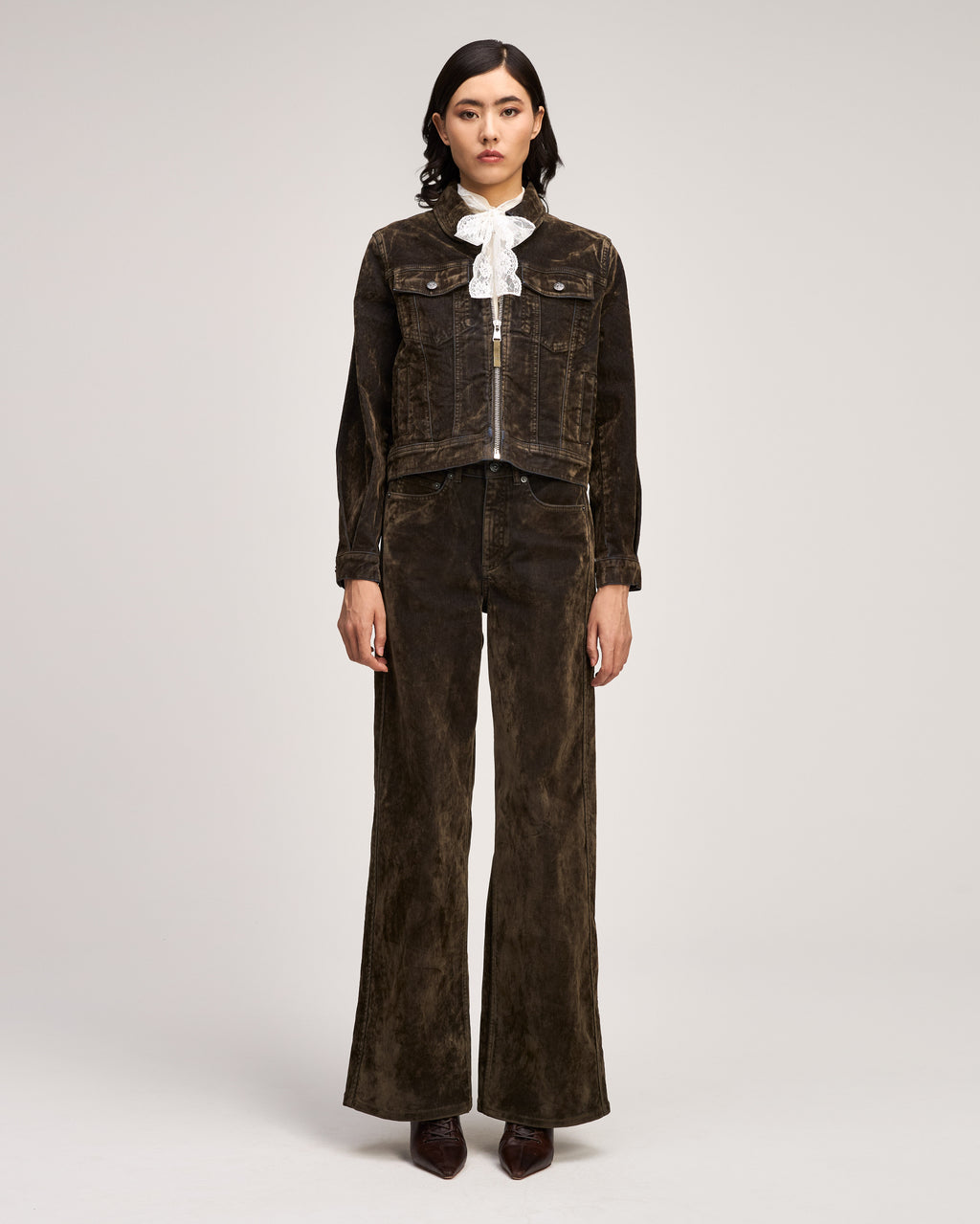 Flocked Denim Nicole Jacket
