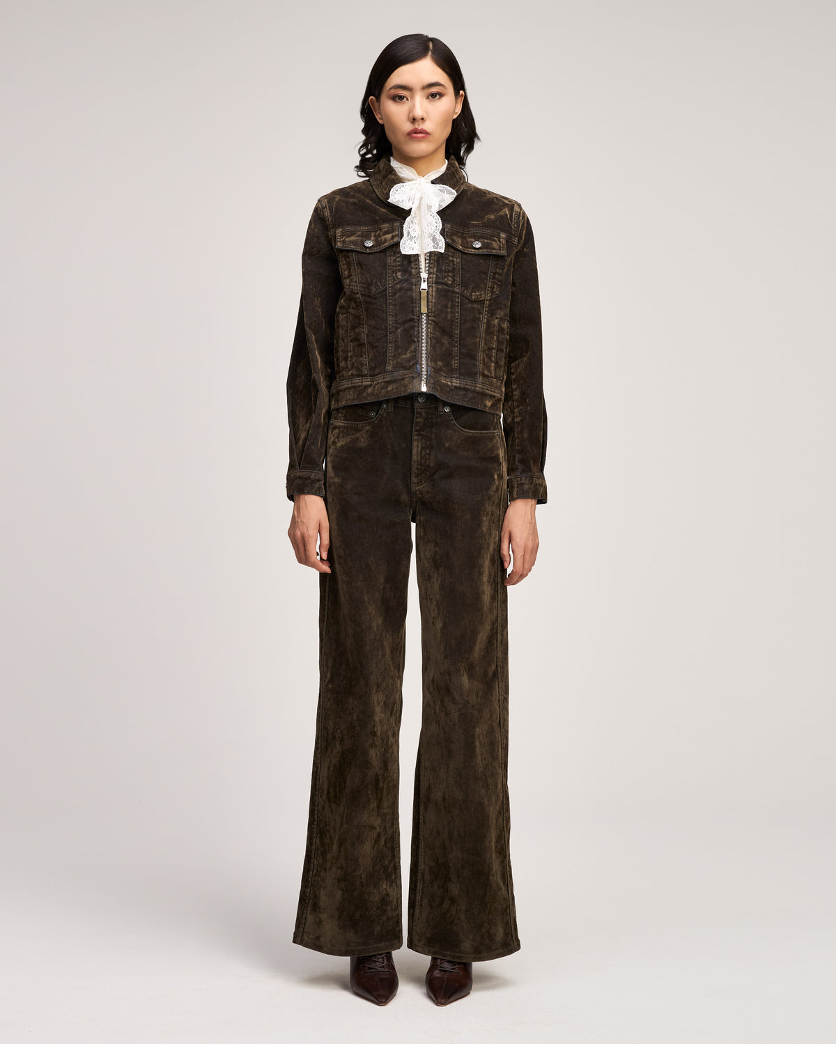 Flocked Denim Nicole Jacket
