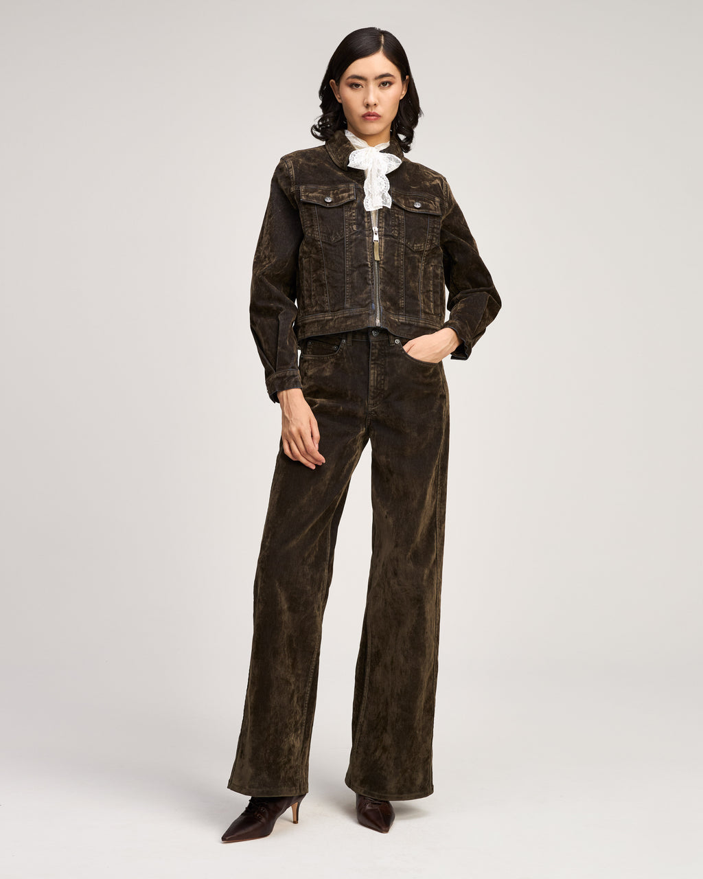 Flocked Denim Nicole Jacket