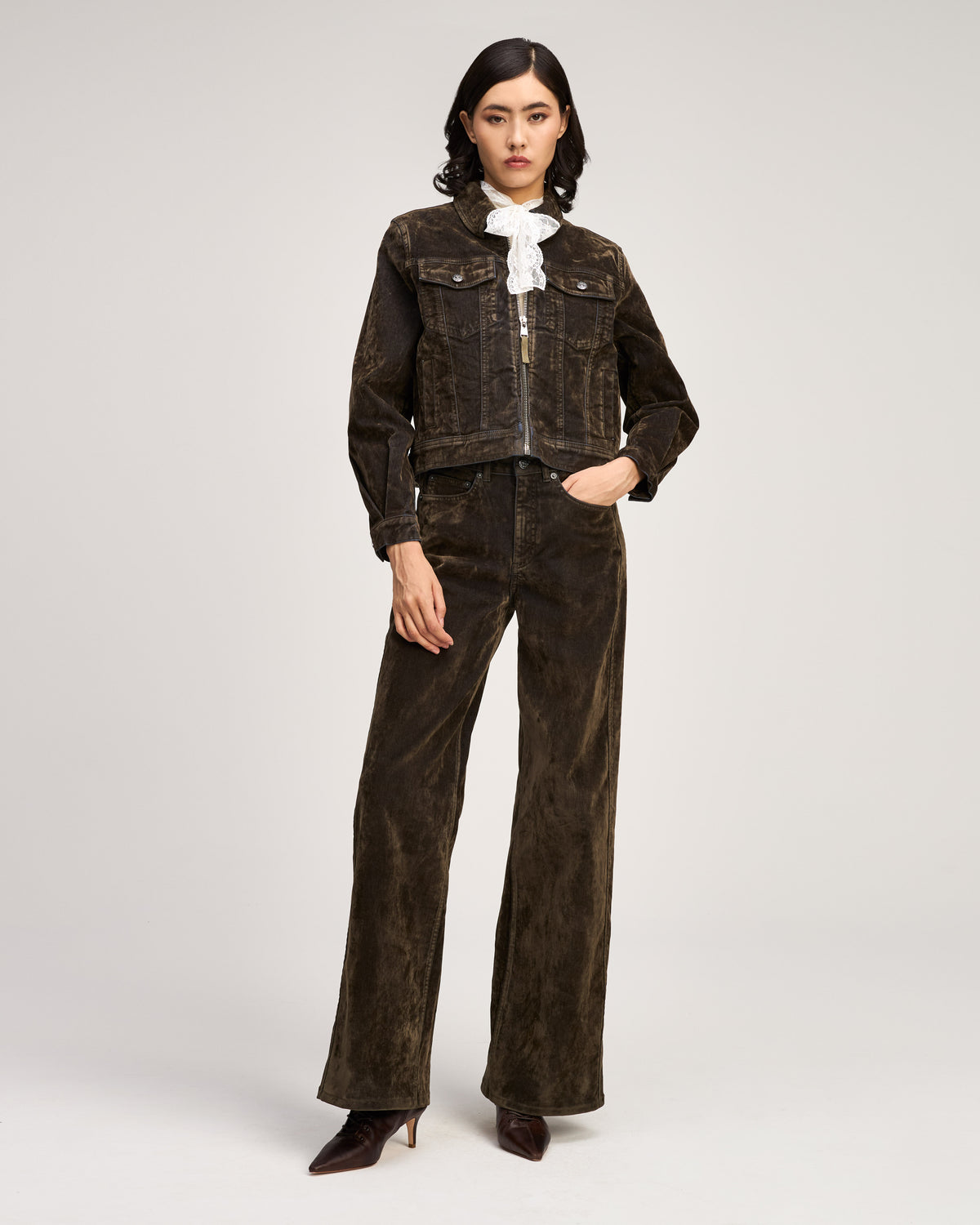 Flocked Denim Nicole Jacket