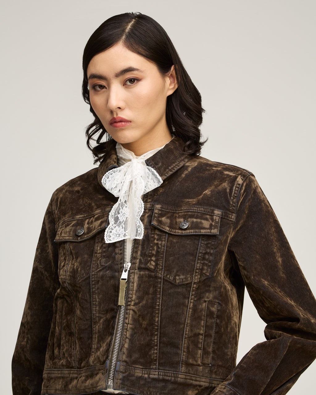 Flocked Denim Nicole Jacket