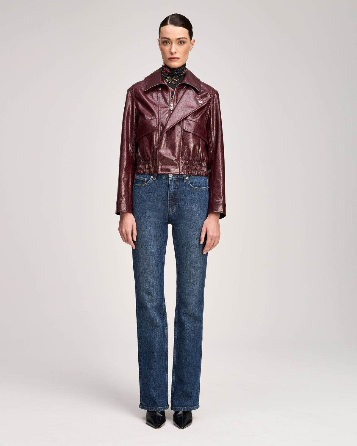 Tumbled Vegan Leather Alexander Jacket