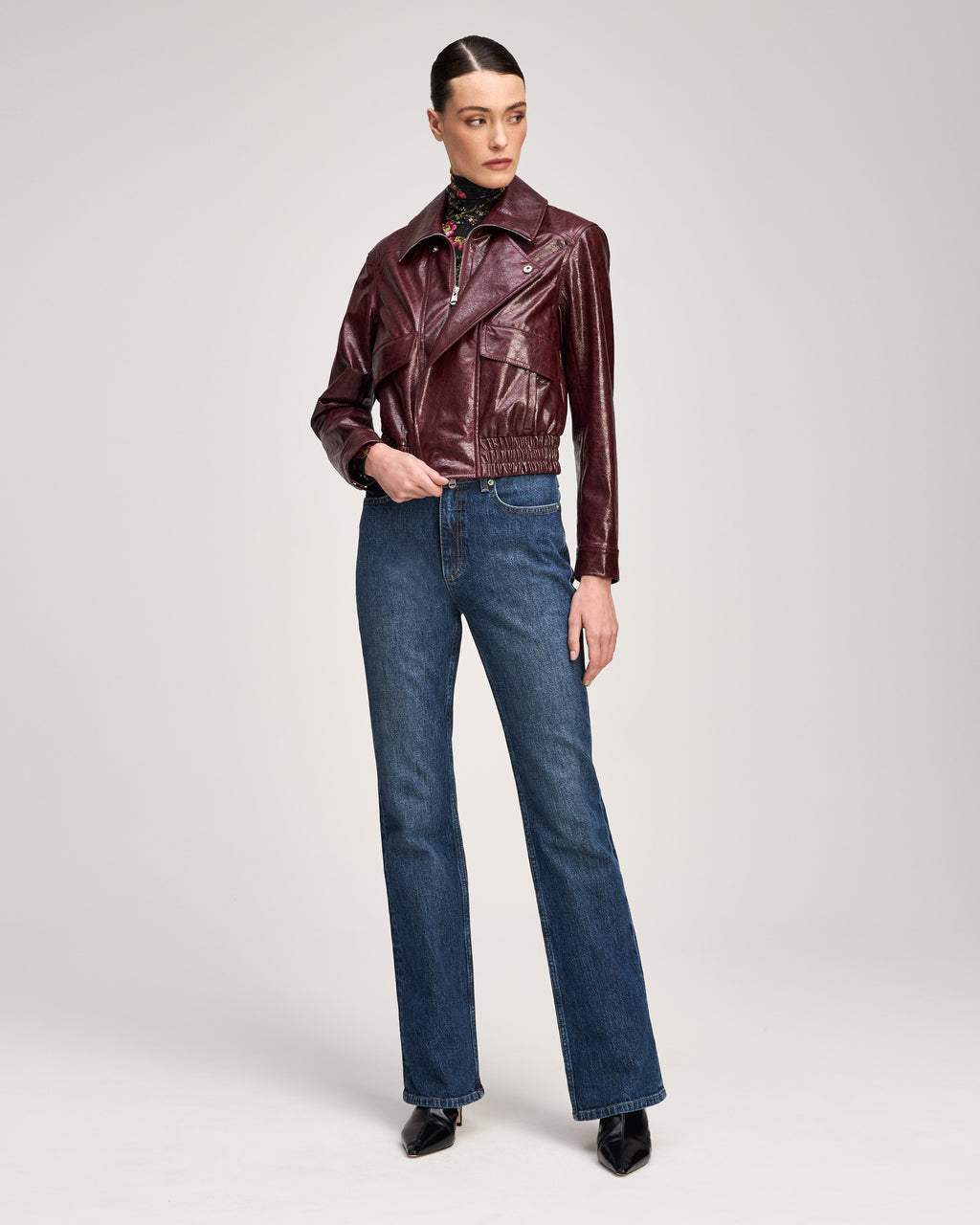 Tumbled Vegan Leather Alexander Jacket