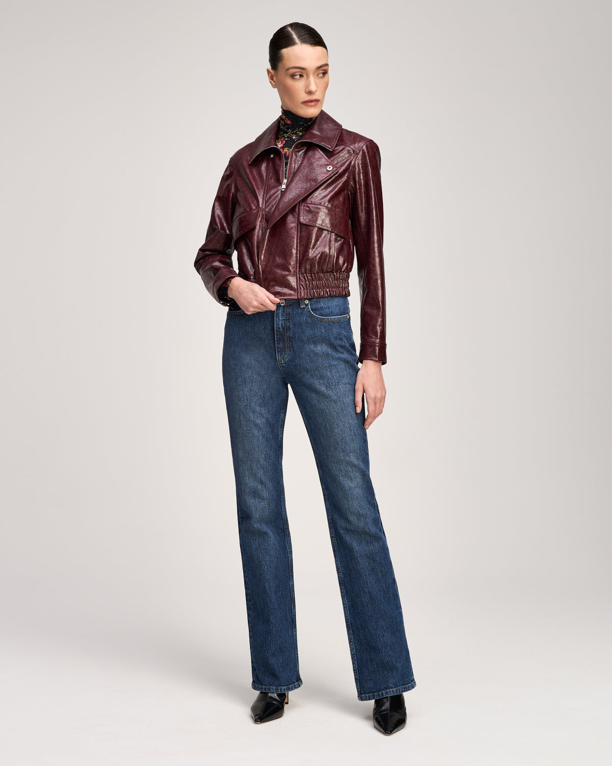 Tumbled Vegan Leather Alexander Jacket