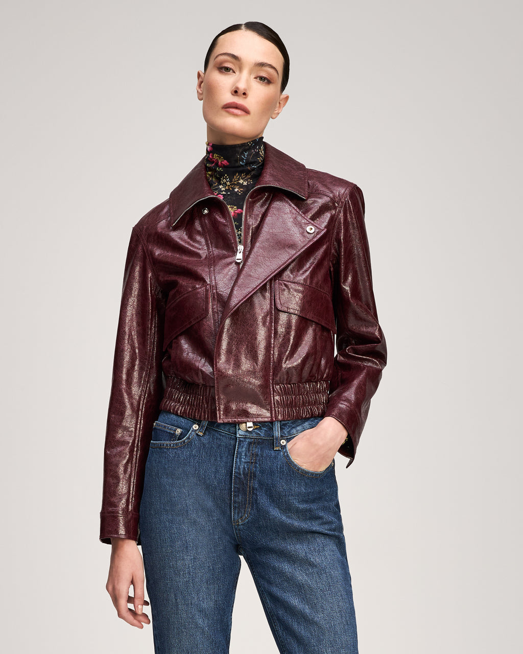 Tumbled Vegan Leather Alexander Jacket