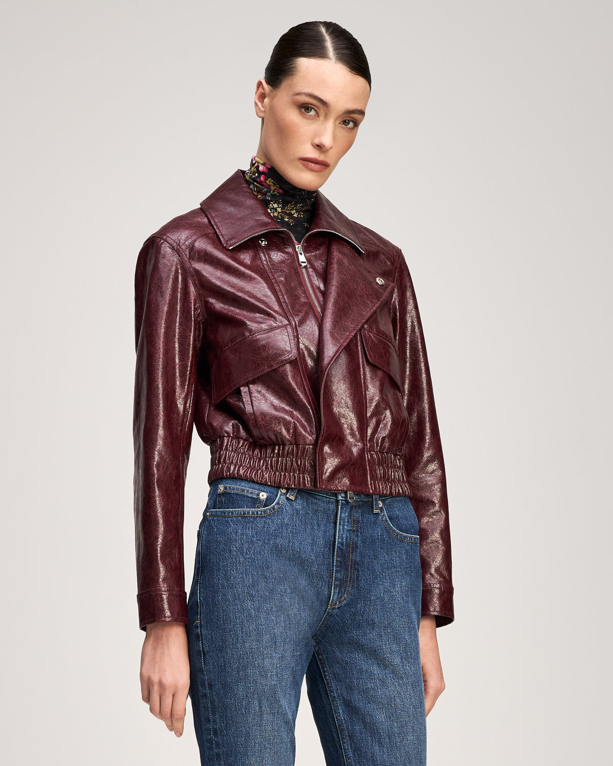 Tumbled Vegan Leather Alexander Jacket
