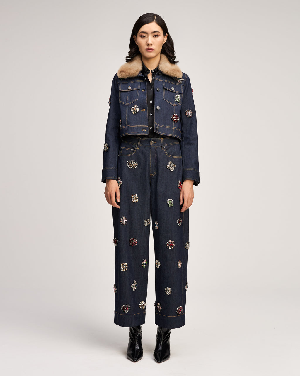 Baroque Patches Fur Collar Lexie Jacket