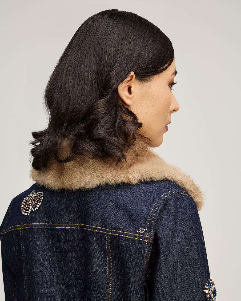 Baroque Patches Fur Collar Lexie Jacket