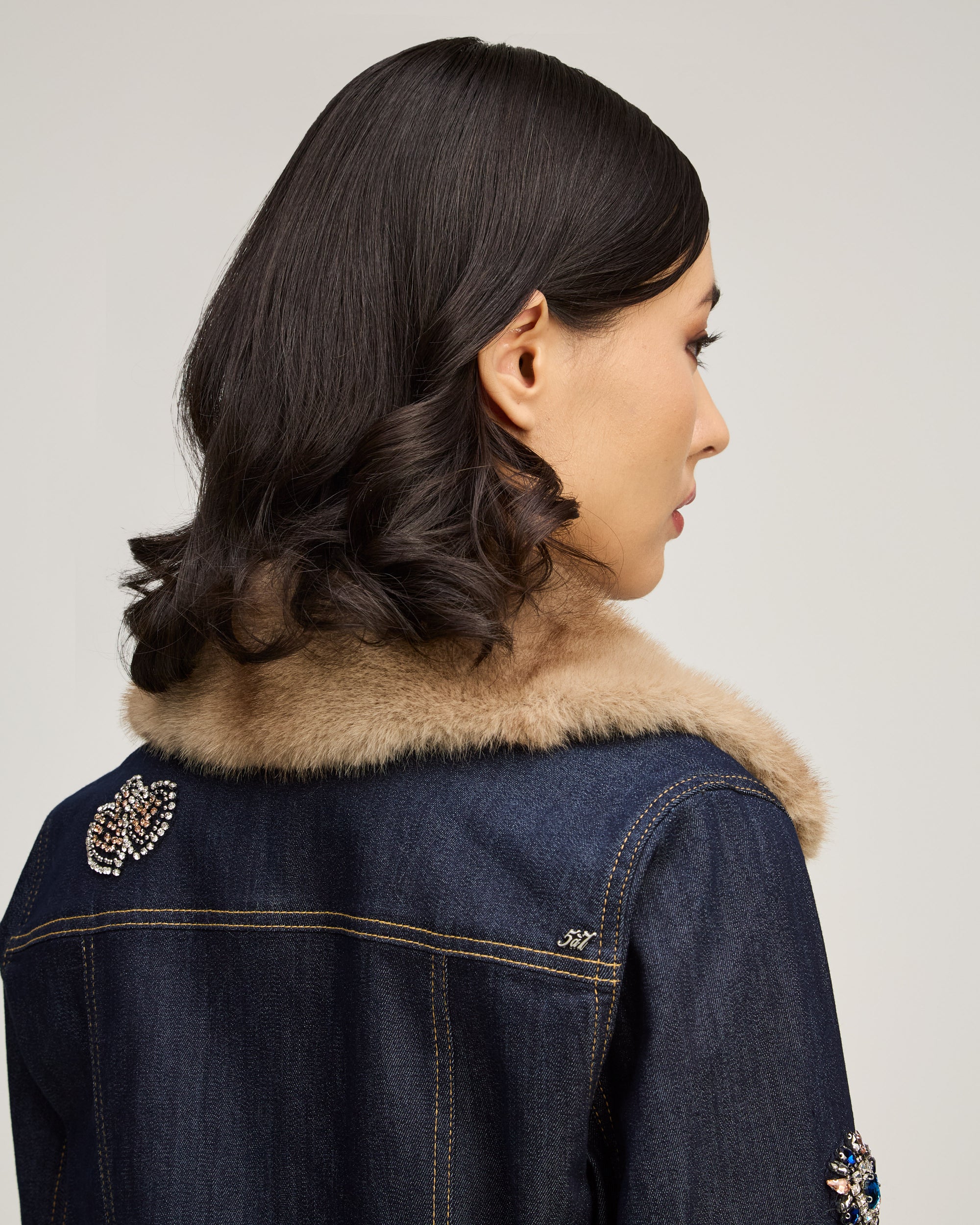 Baroque Patches Fur Collar Lexie Jacket