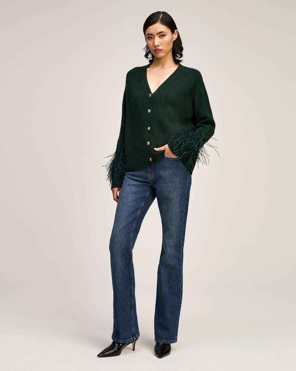 Briana Feather Cardigan