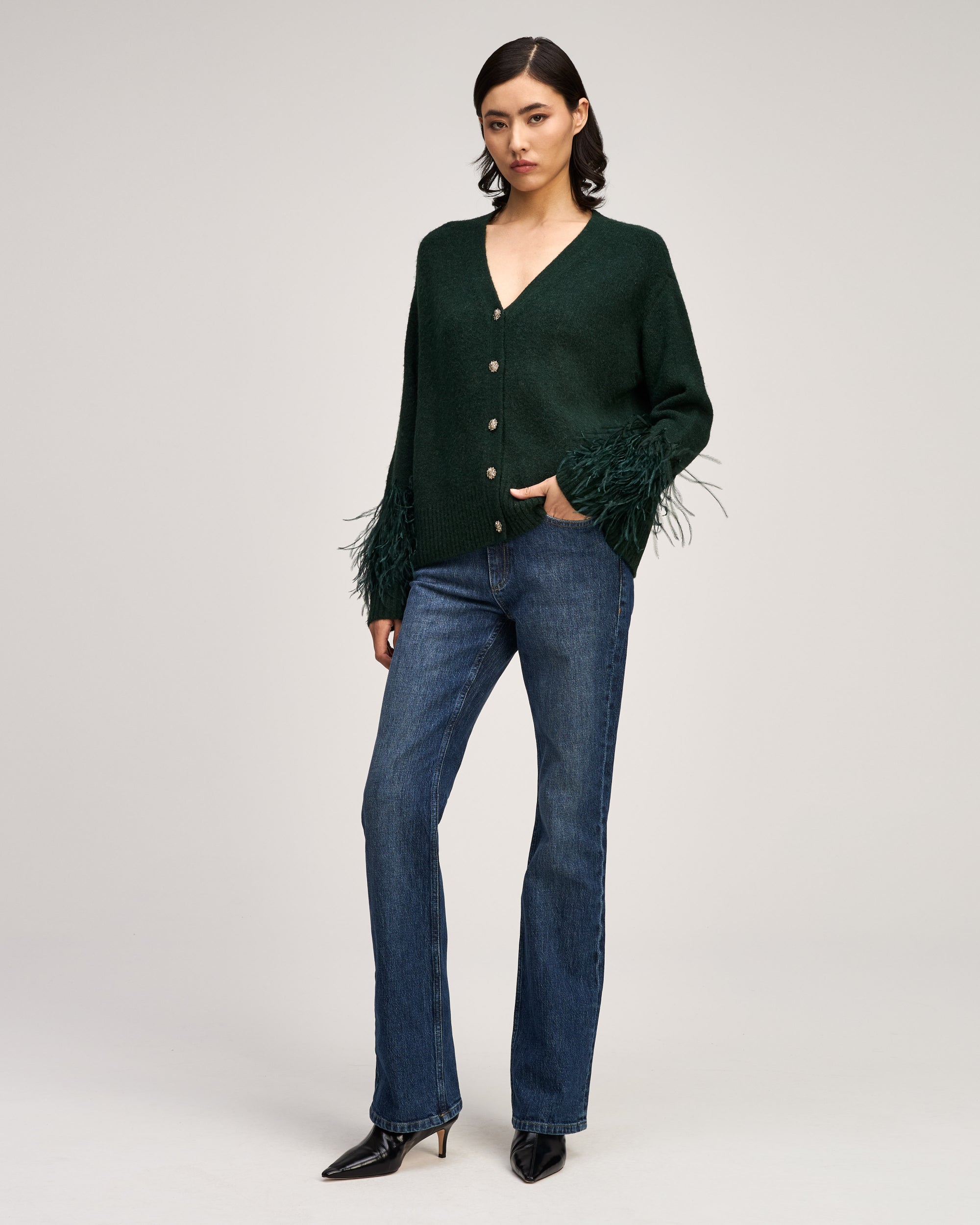 Briana Feather Cardigan