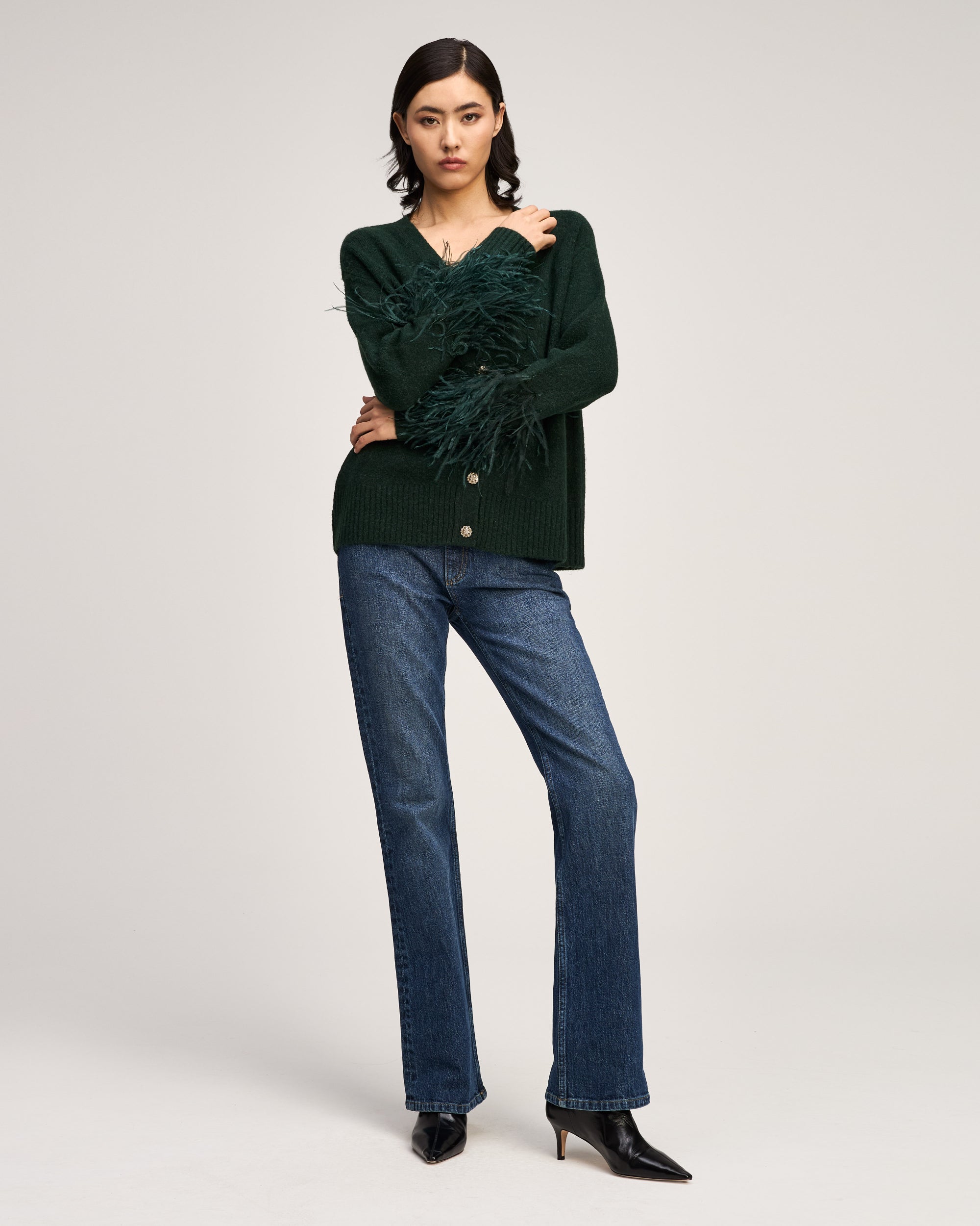 Briana Feather Cardigan